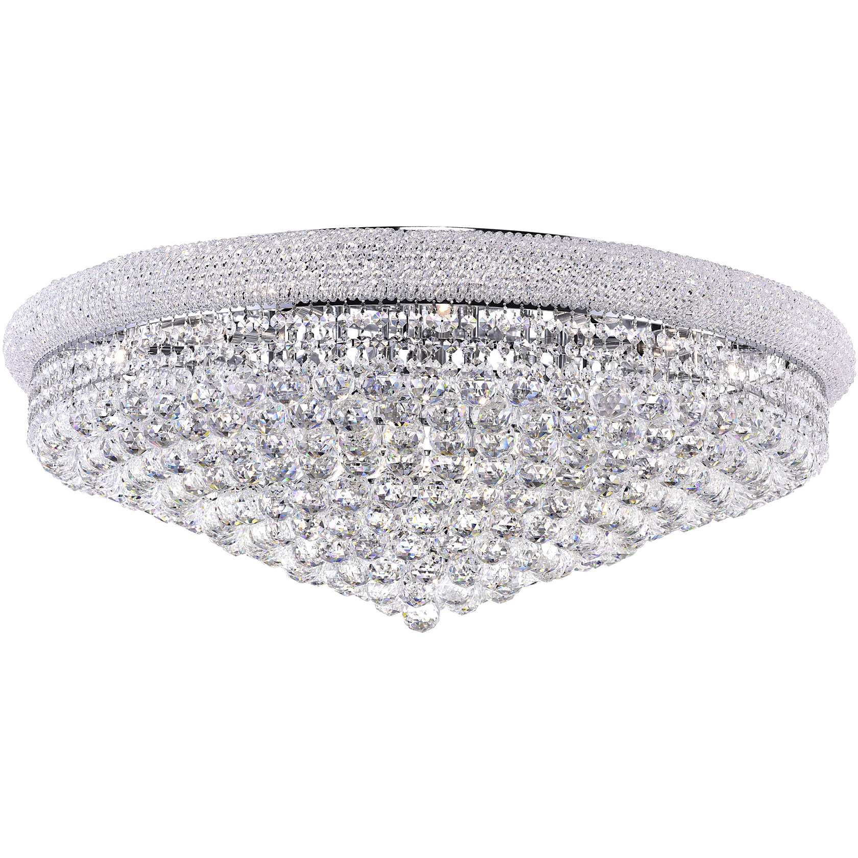 Empire 20 Light 36 inch Chrome Flush Mount Ceiling Light