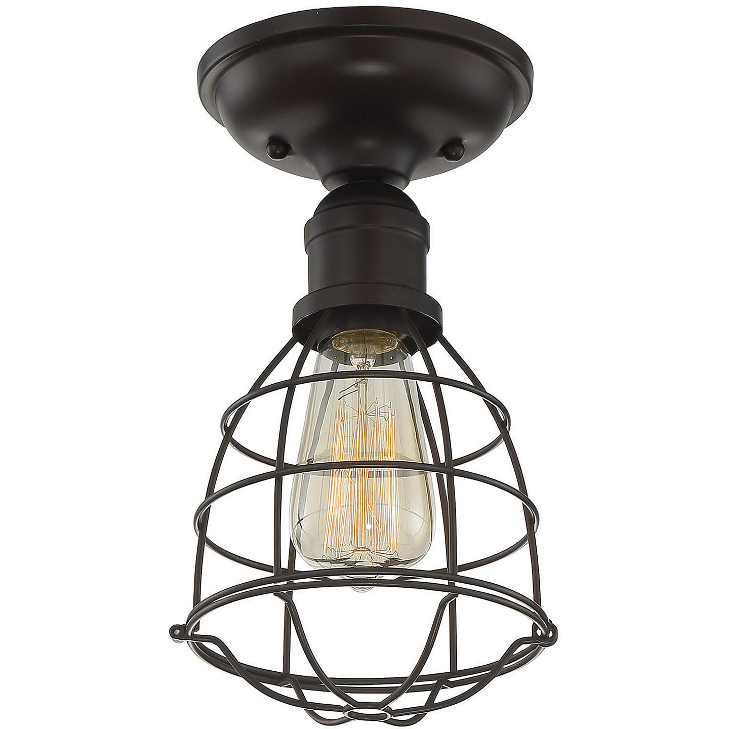Scout 1 Light 5.75 inch English Bronze Semi-Flush Ceiling Light