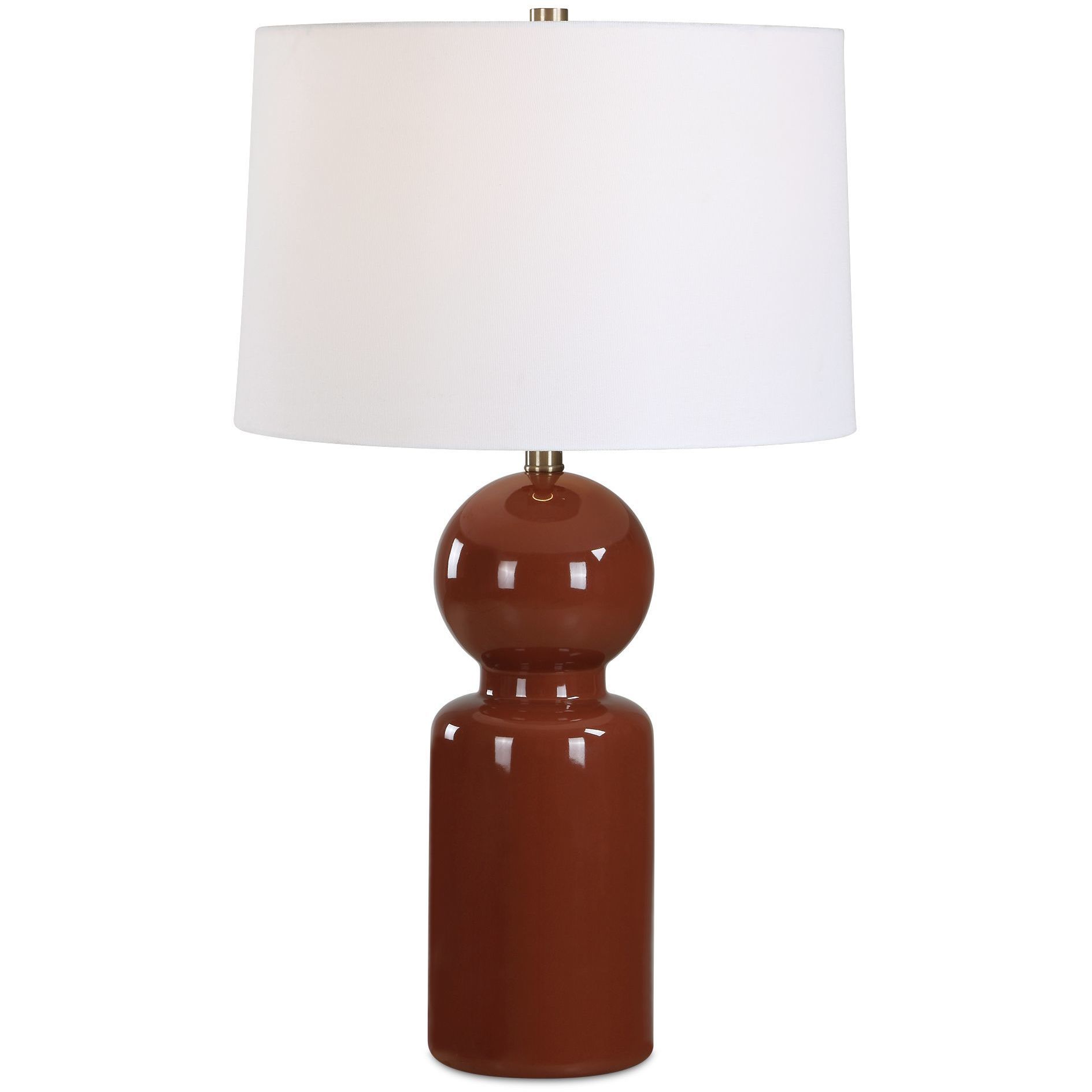 Marco 27 inch 150 watt Sienna Glaze and Antique Brass Table Lamp Portable Light