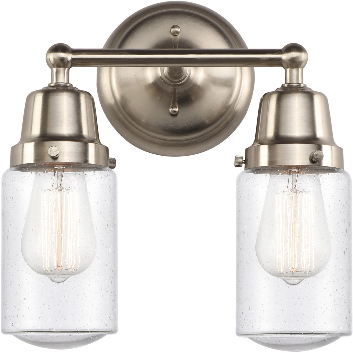 Aditi Dover 2 Light 12.5 inch Brushed Satin Nickel Bath Vanity Light Wall Light, Aditi