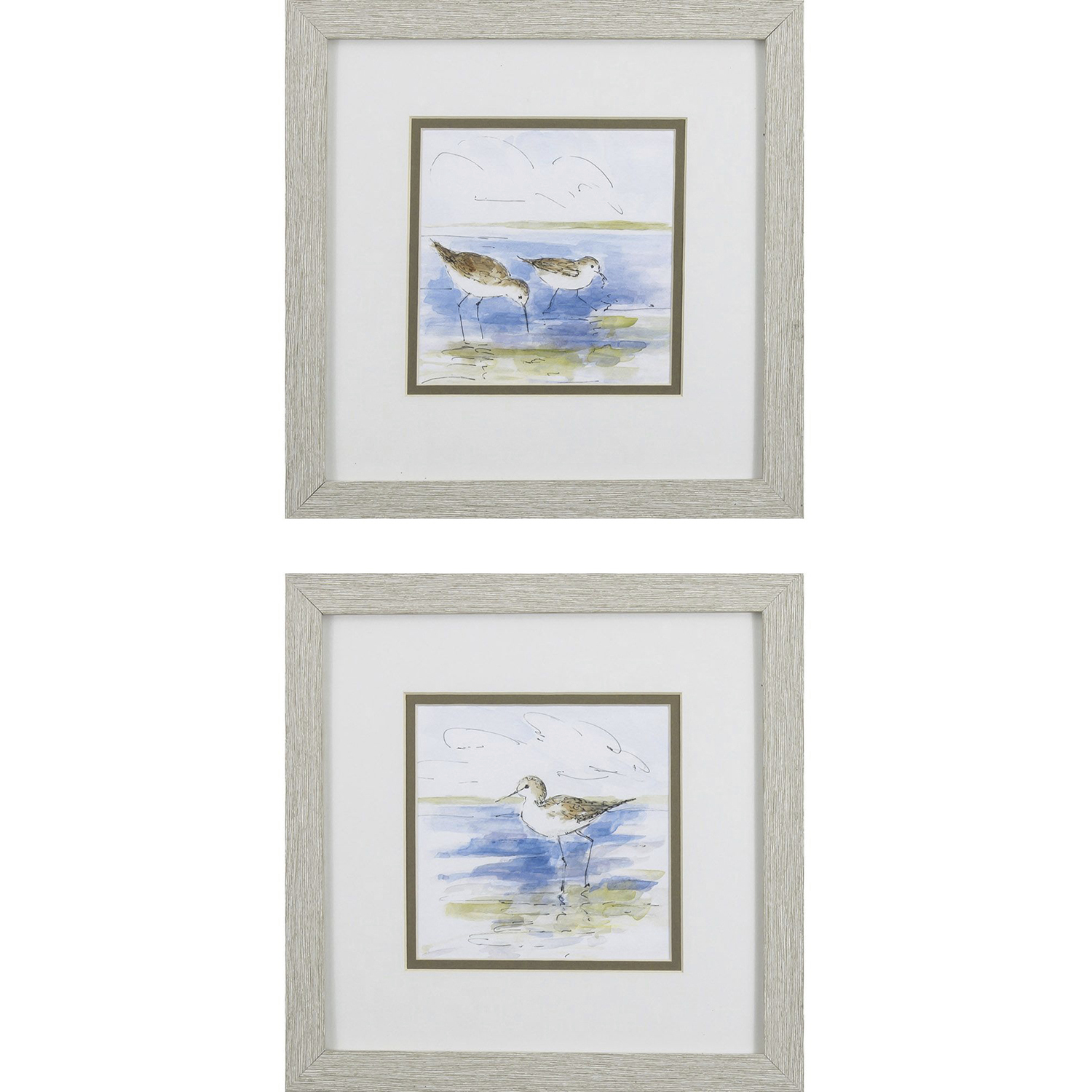 Waterside Blue and Brown Framed Art, Propac