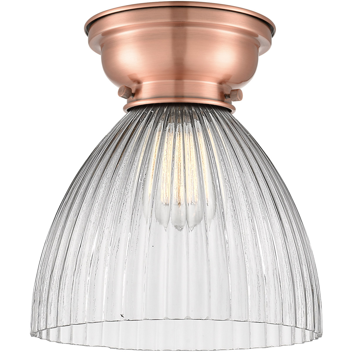 Aditi Seneca Falls 1 Light 10 inch Antique Copper Flush Mount Ceiling Light, Aditi