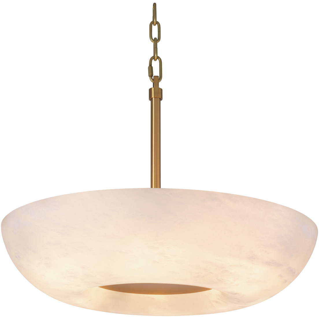 Ariano 6 Light 23.62 inch Antique Brass and Alabaster Pendant Ceiling Light