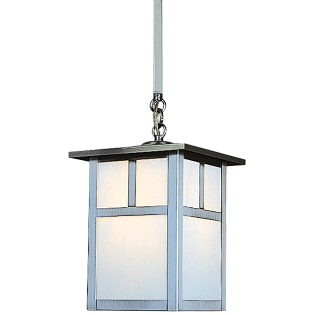 Mission 1 Light 10 inch Verdigris Patina Pendant Ceiling Light in White Opalescent, T-Bar Overlay