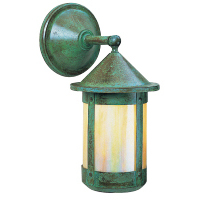 Berkeley 1 Light 7 inch Verdigris Patina Wall Mount Wall Light in Gold White Iridescent