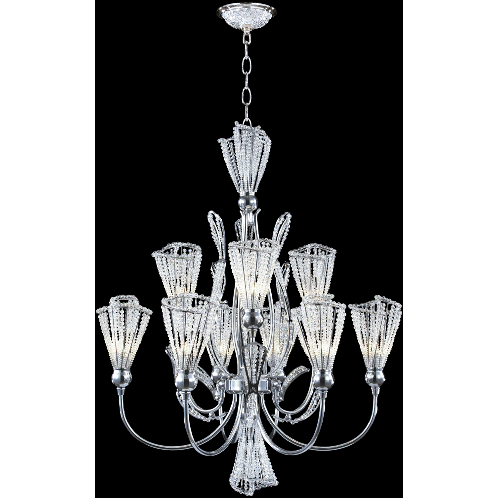 Jewelry 9 Light 24 inch Silver Chandelier Ceiling Light