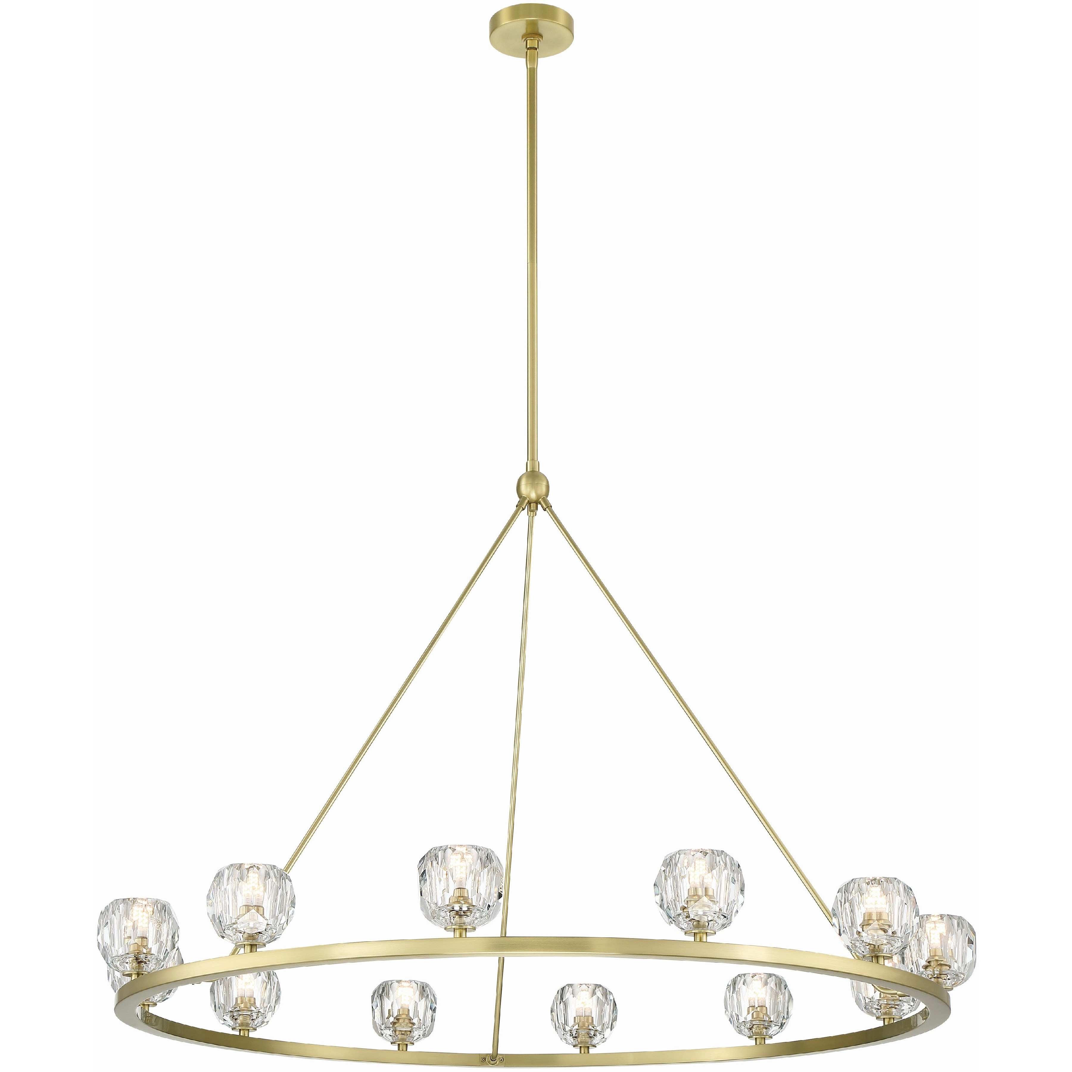 Aragon 12 Light 48 inch Soft Brass Chandelier Ceiling Light