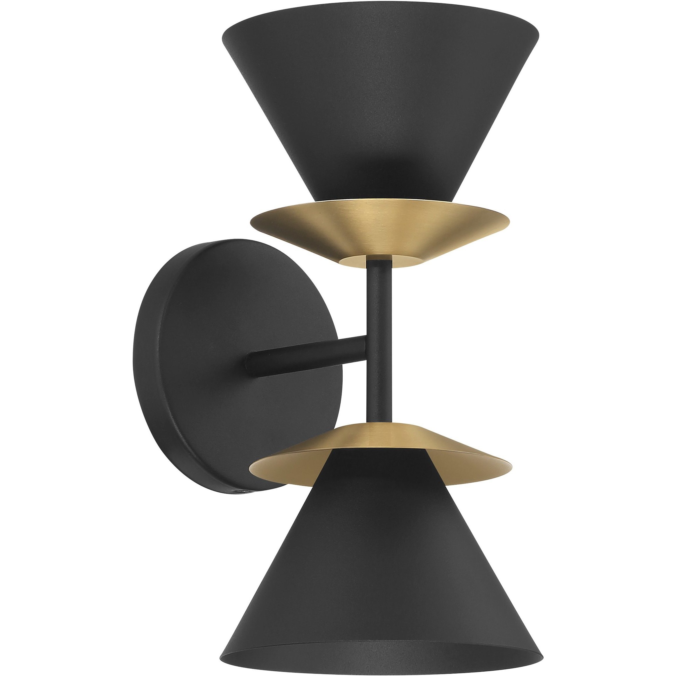 Tremolo LED 7.25 inch Textured Black and Champagne Gold Wall Sconce Wall Light