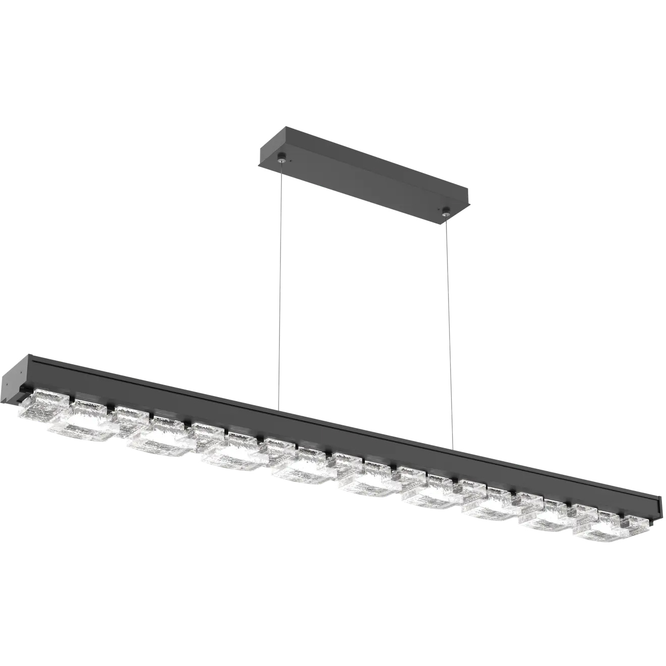 Tessera LED 62.6 inch Matte Black Linear Chandelier Ceiling Light