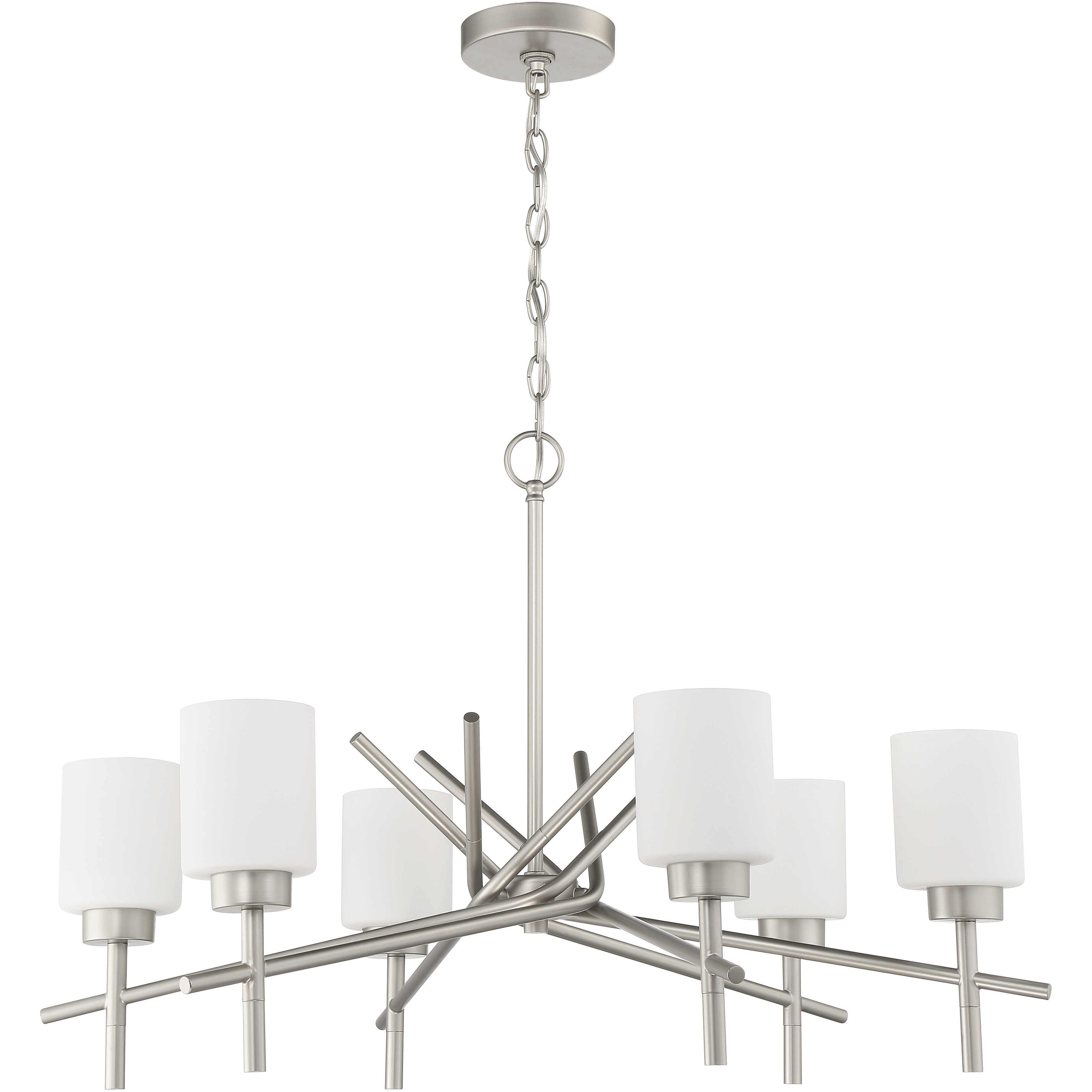 Cadence 6 Light 31.75 inch Satin Nickel Chandelier Ceiling Light
