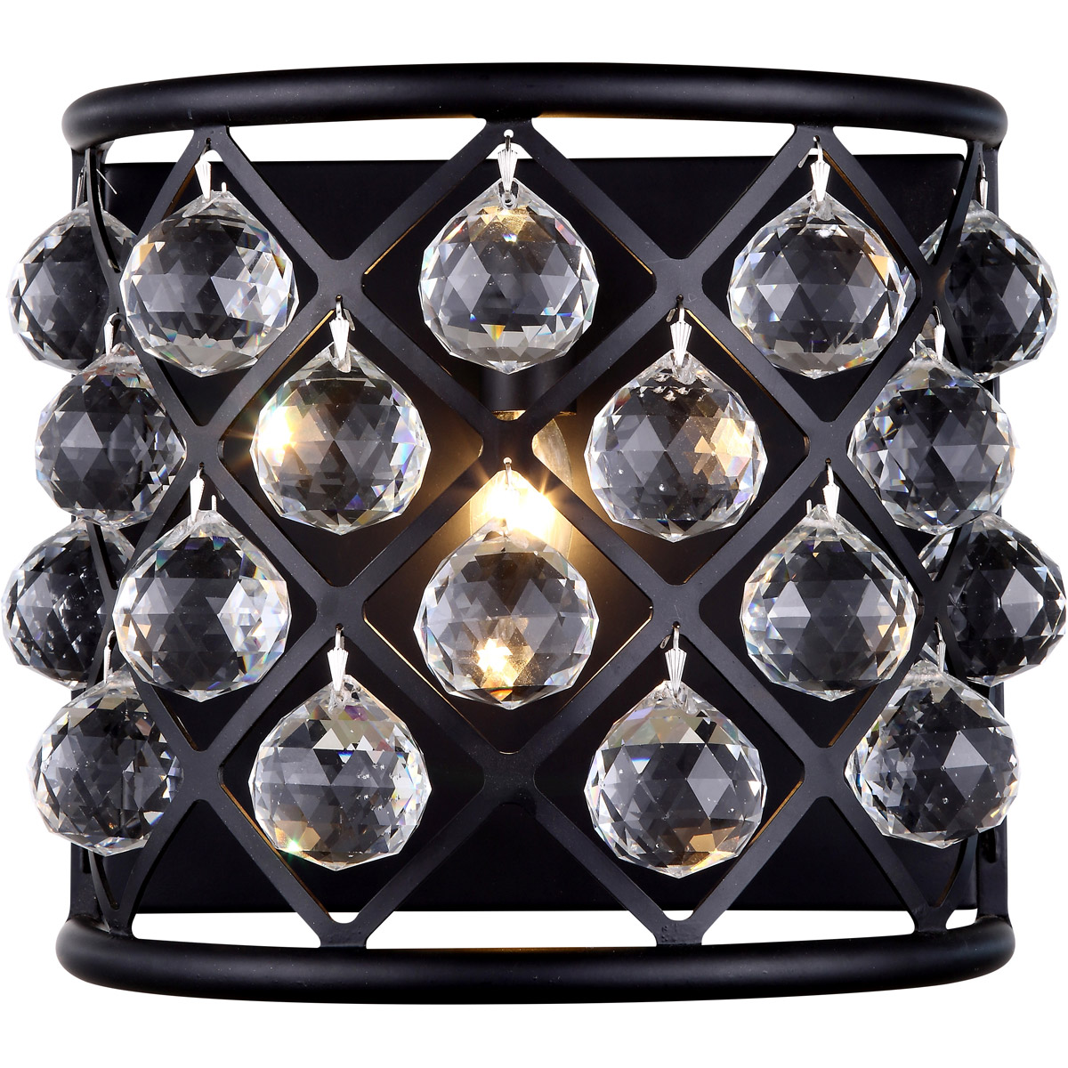 Madison 1 Light 11.5 inch Matte Black Wall Sconce Wall Light in Clear, Urban Classic