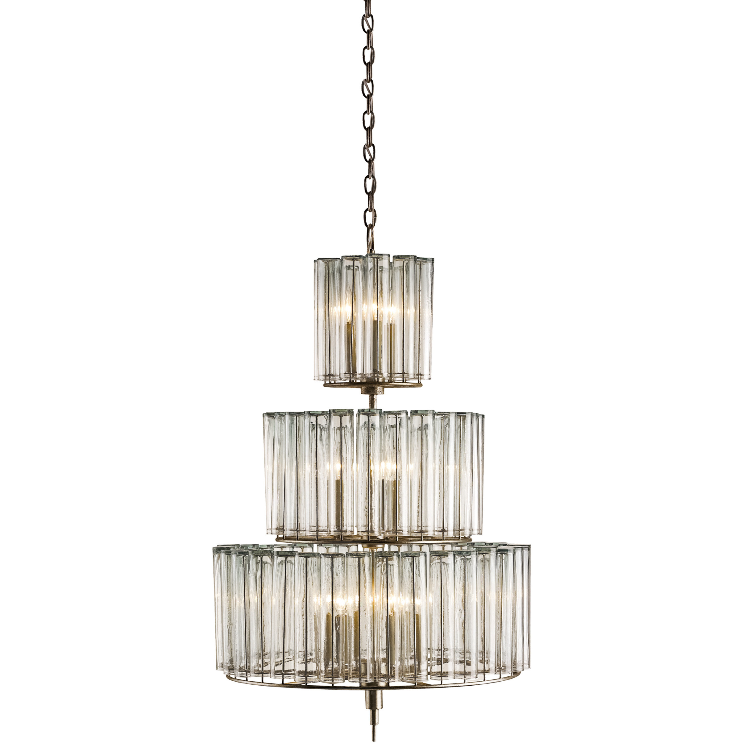Bevilacqua 12 Light 27 inch Silver Leaf Chandelier Ceiling Light, Medium