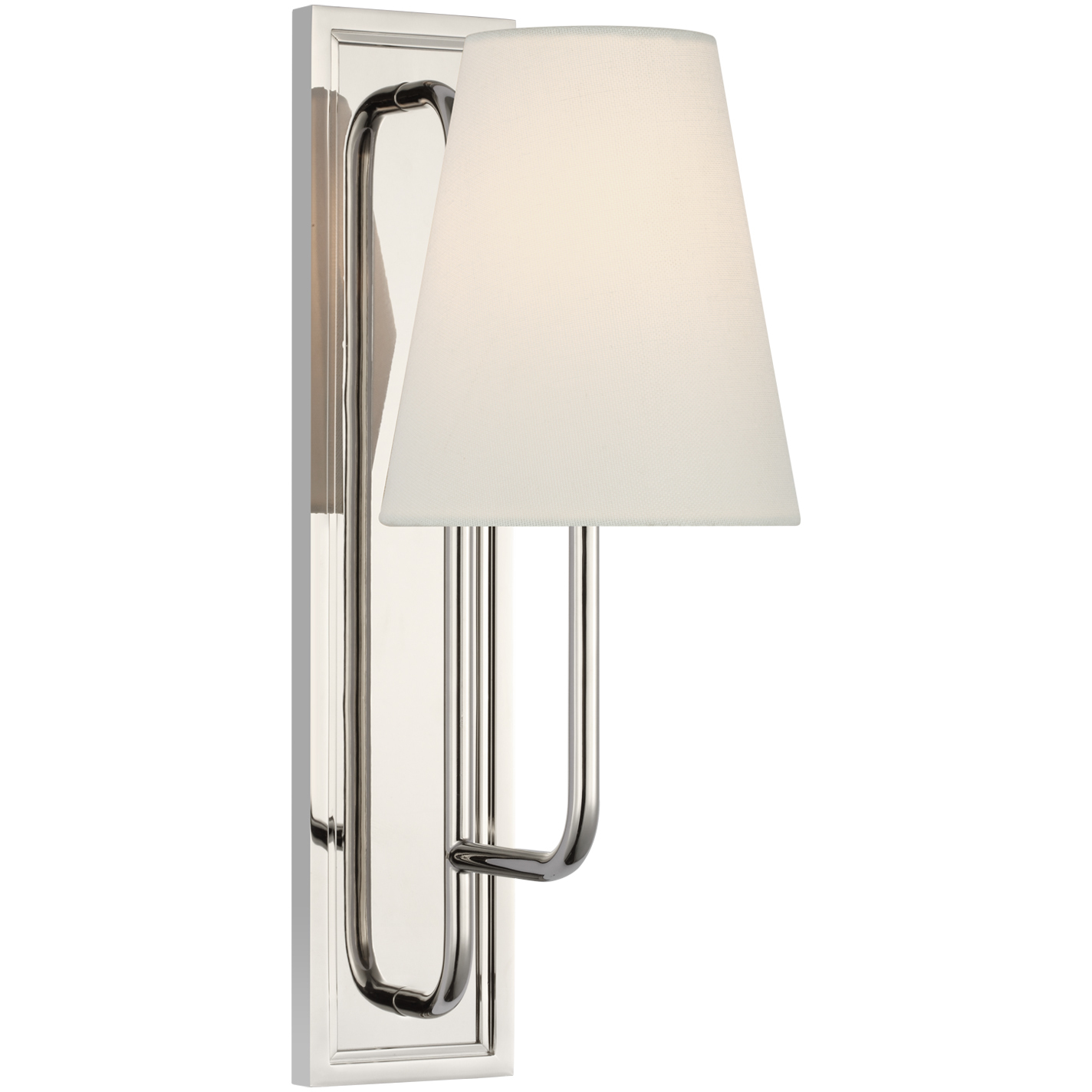 Amber Lewis Rui LED 5 inch Polished Nickel Sconce Wall Light in Linen