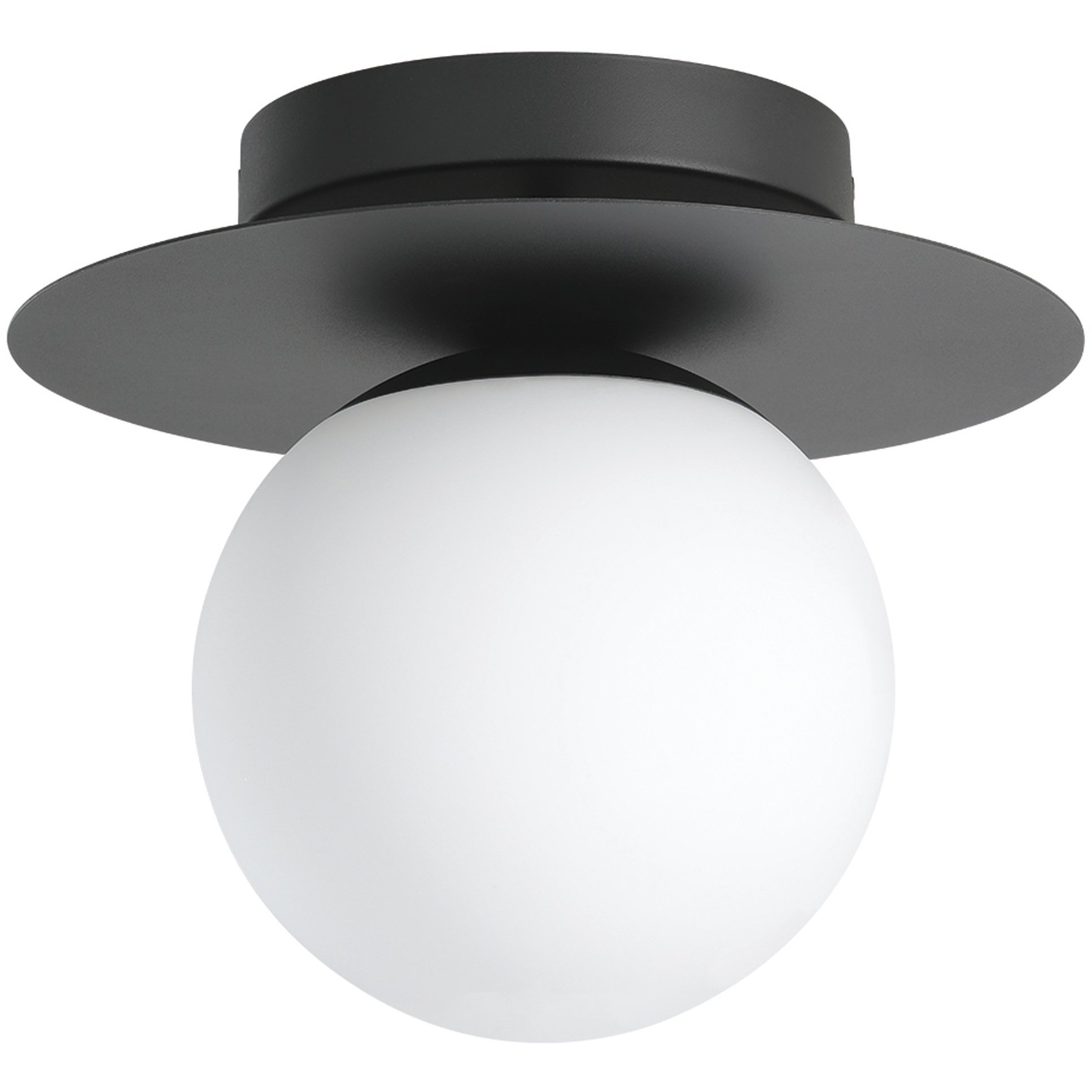 Arenales 1 Light 10.83 inch Structured Black Semi-Flush Mount Ceiling Light
