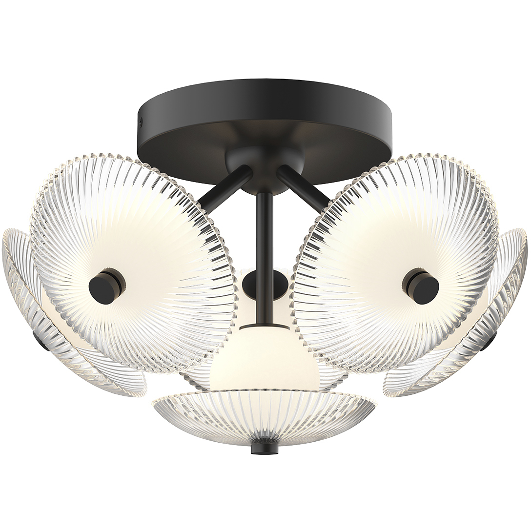 Alora Mood Hera LED 15.88 inch Matte Black Flush Mount Ceiling Light