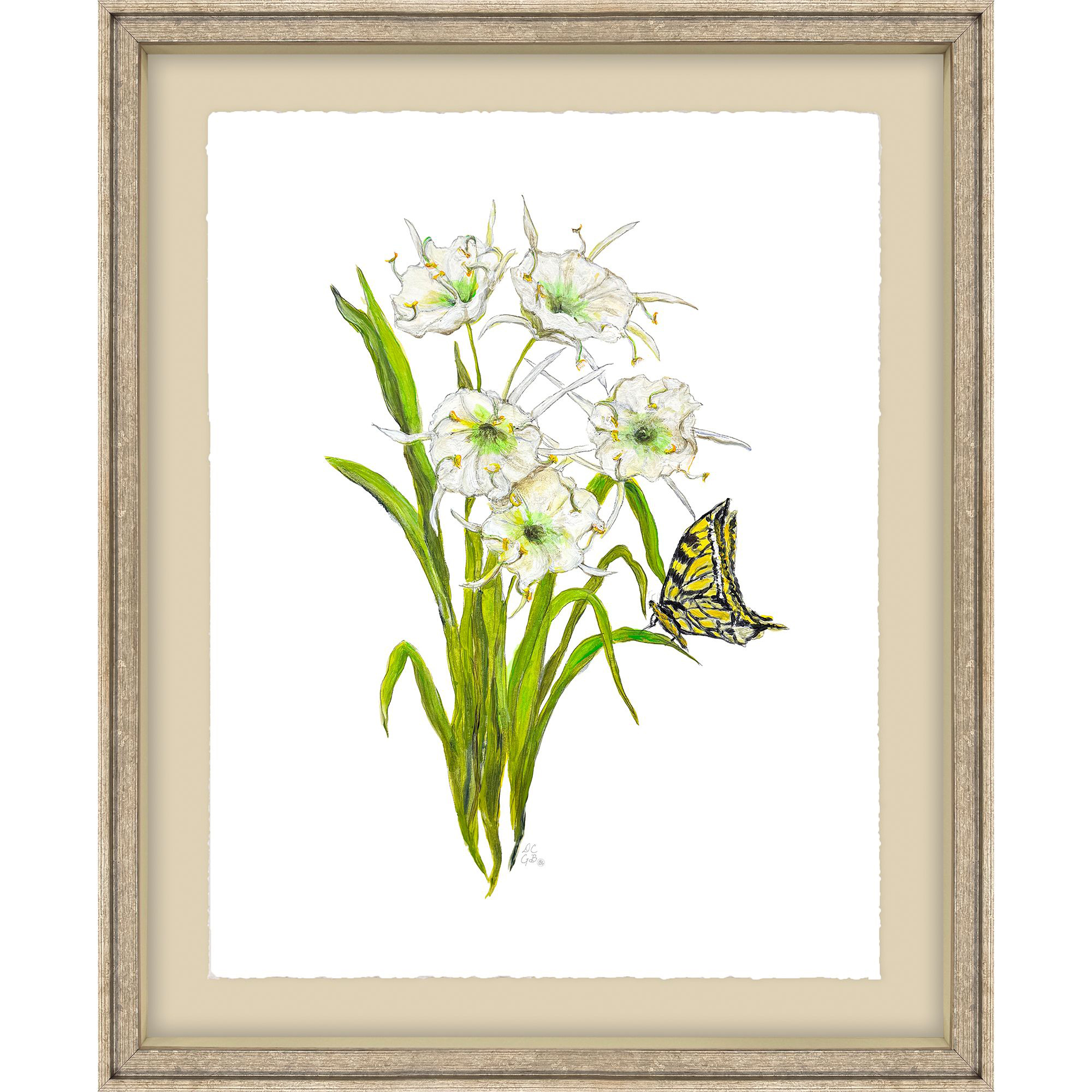 Spring Renew II Green and White Framed Art