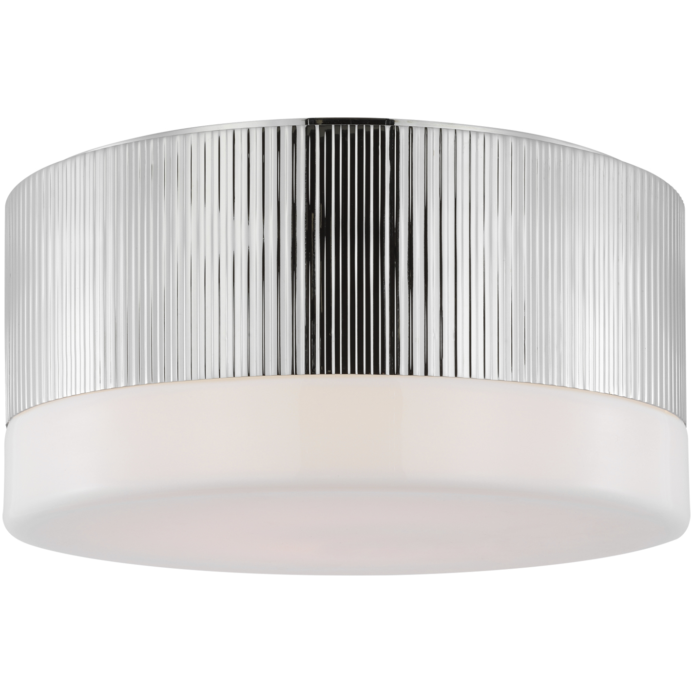Thomas O'Brien Ace LED 12 inch Polished Nickel Flush Mount Ceiling Light