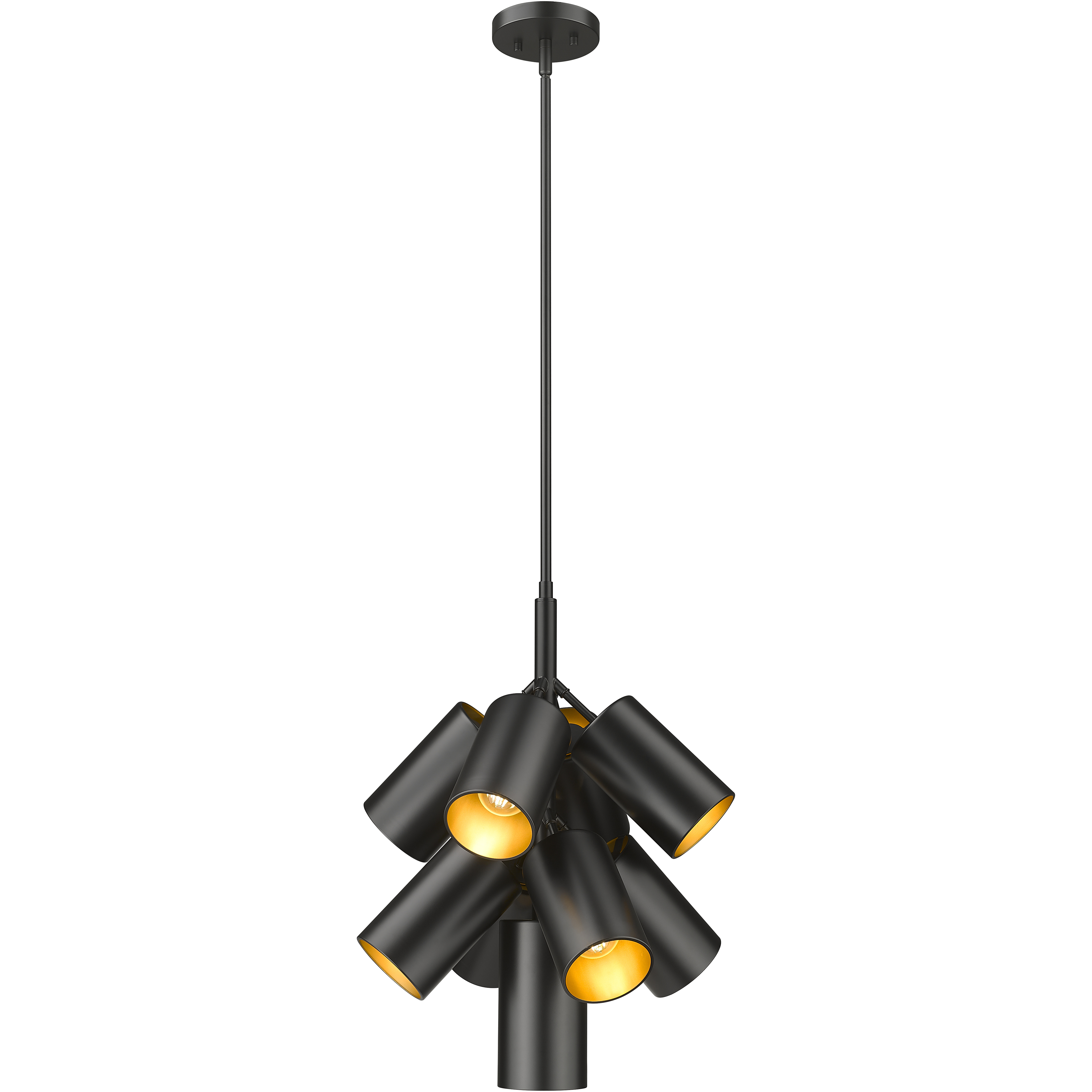 Lumina 9 Light 17 inch Matte Black Chandelier Ceiling Light