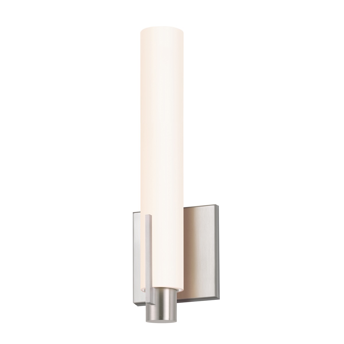 Tubo Slim LED 4.25 inch Satin Nickel ADA Sconce Wall Light in Spine