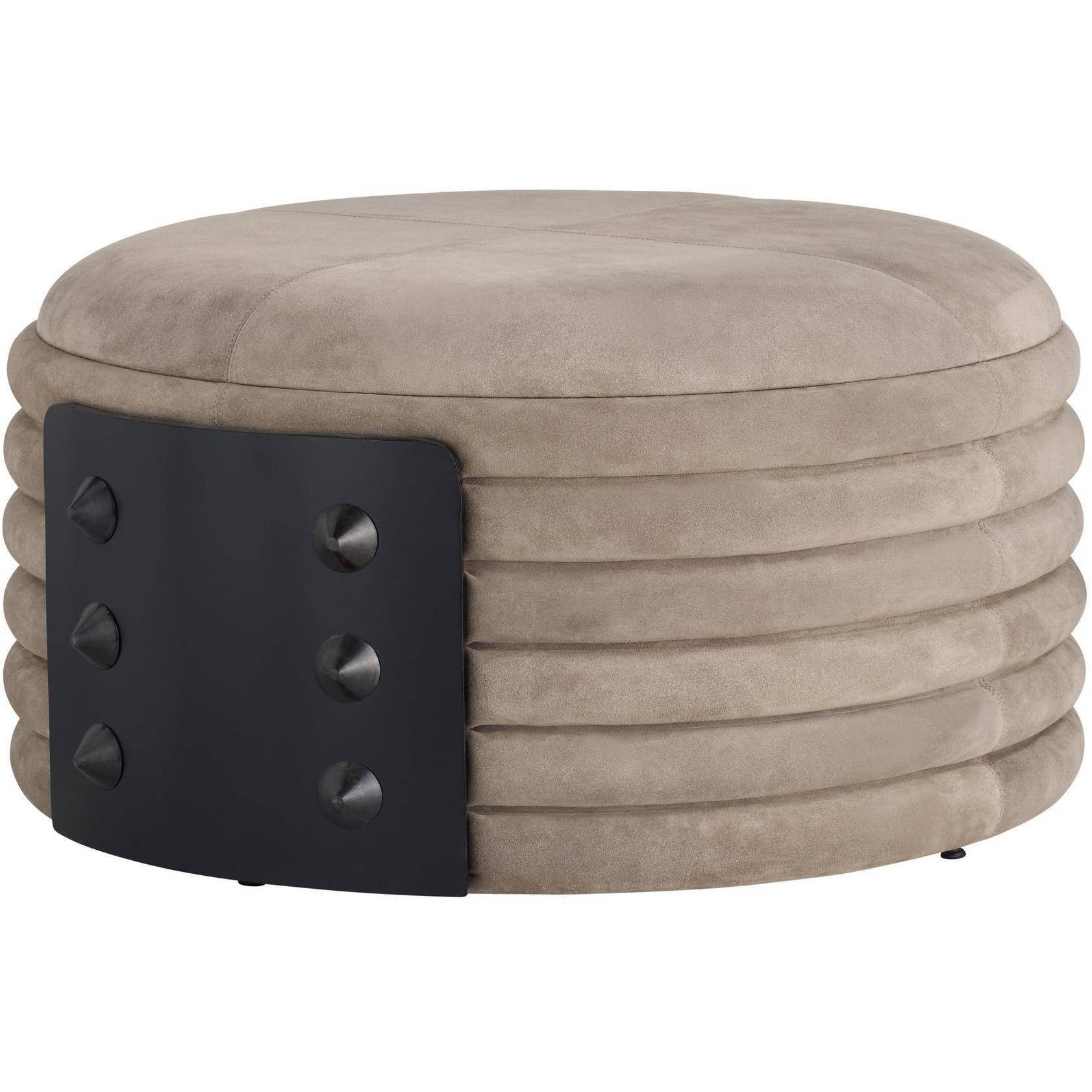 Titus 18.5 inch Taupe and Sable and Blackened Bronze Ottoman