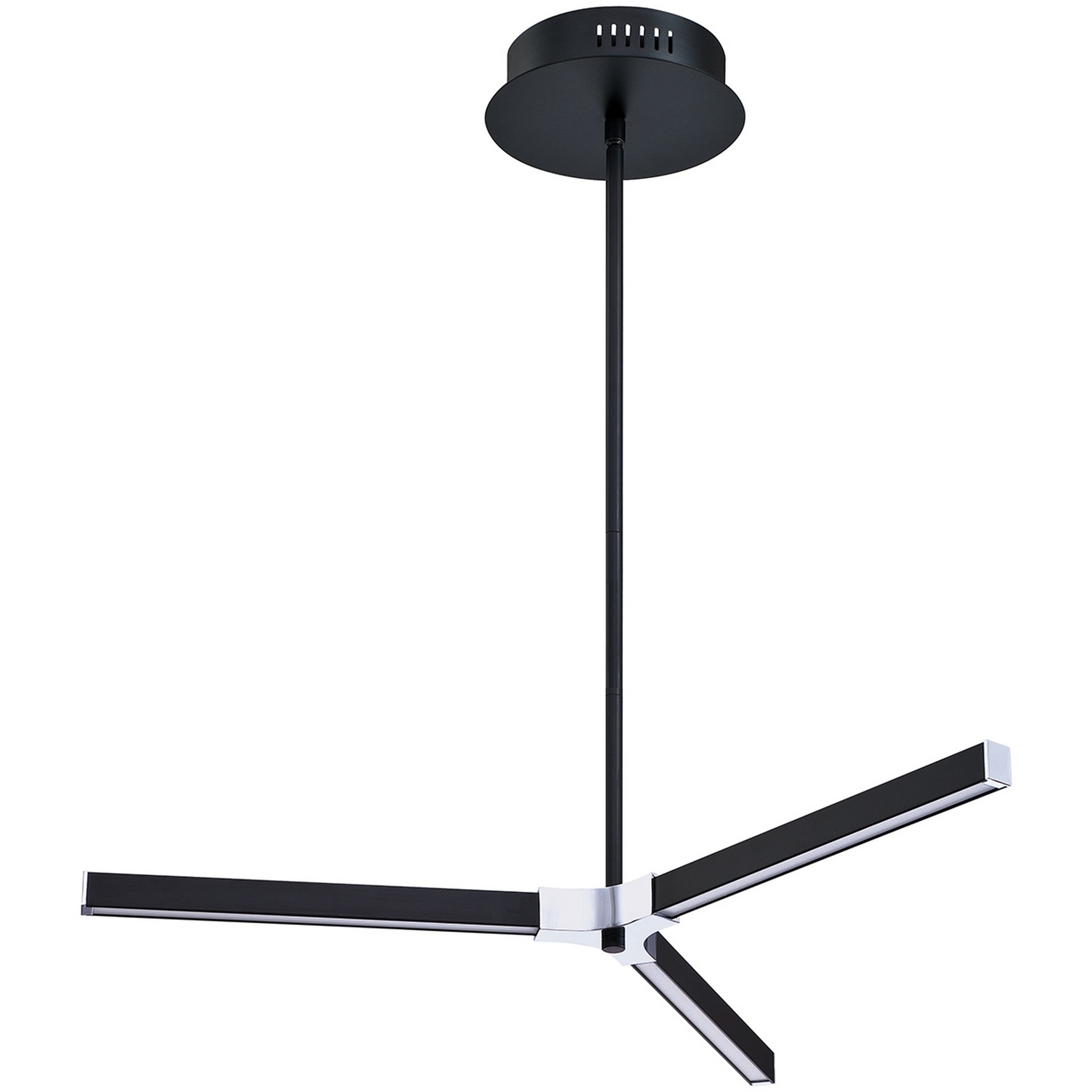 Stykx LED 30 inch Black and Chrome Pendant Ceiling Light