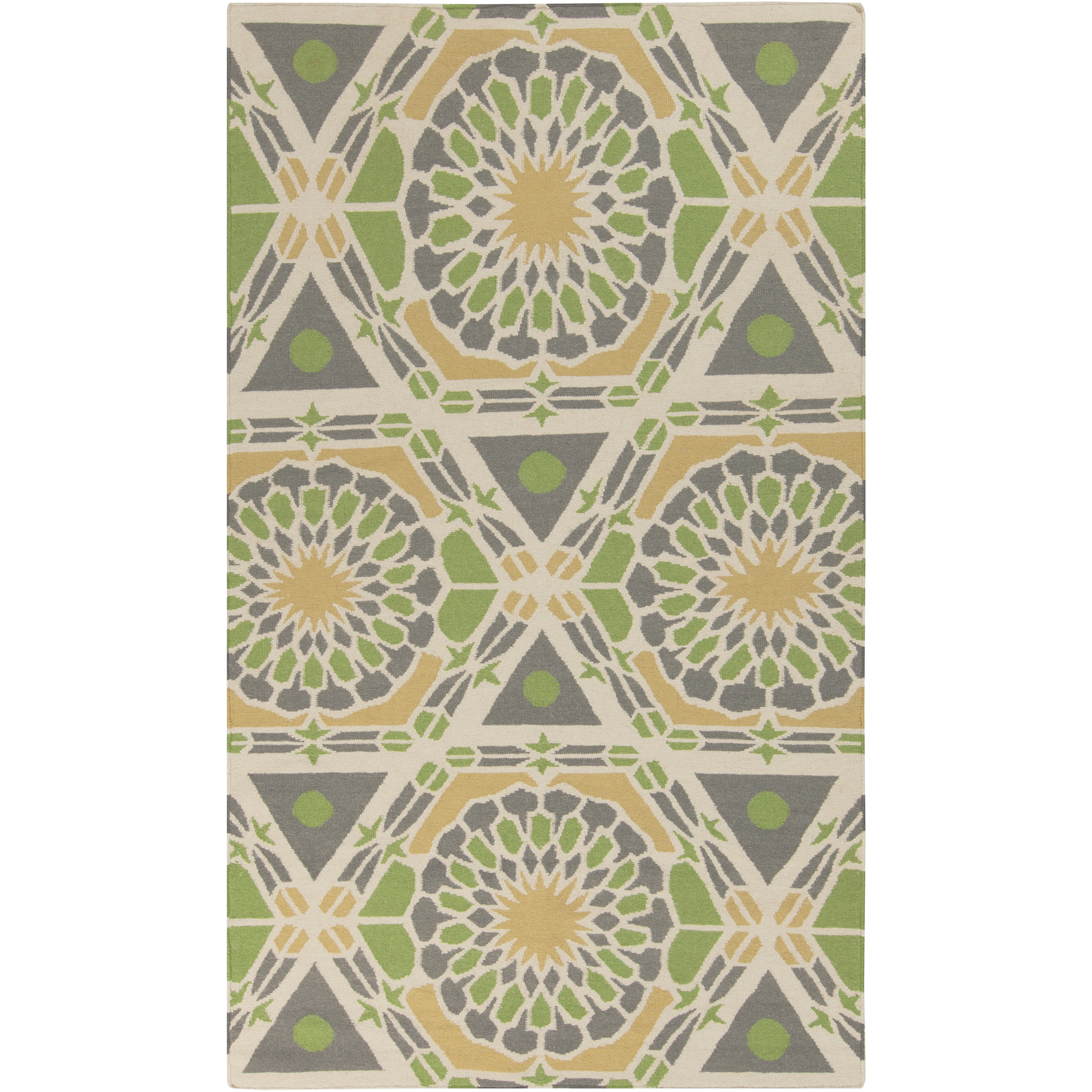 Frontier 36 X 24 inch Grass Green, Olive, Charcoal Rug