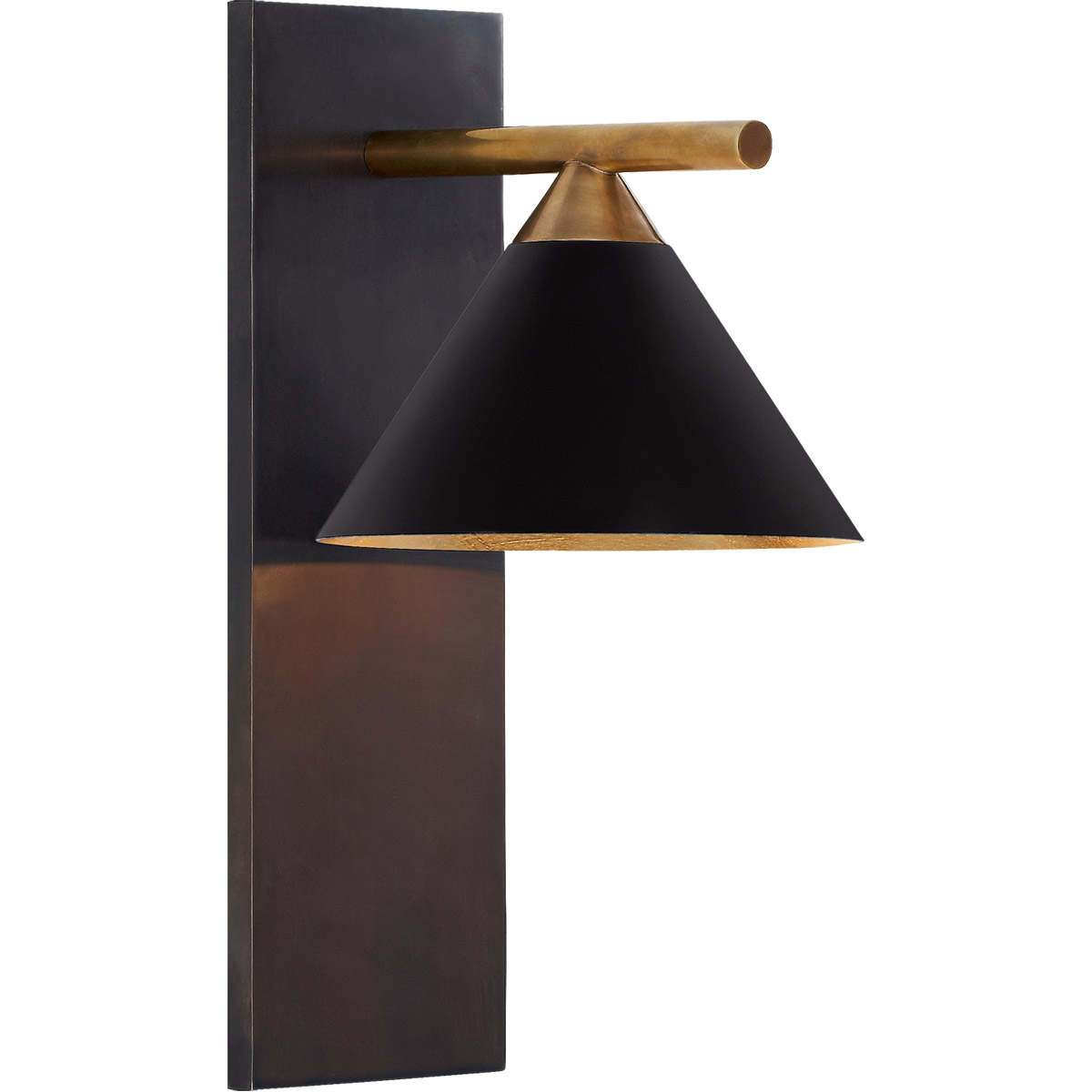 Kelly Wearstler Cleo 1 Light 7 inch Bronze Sconce Wall Light in Black
