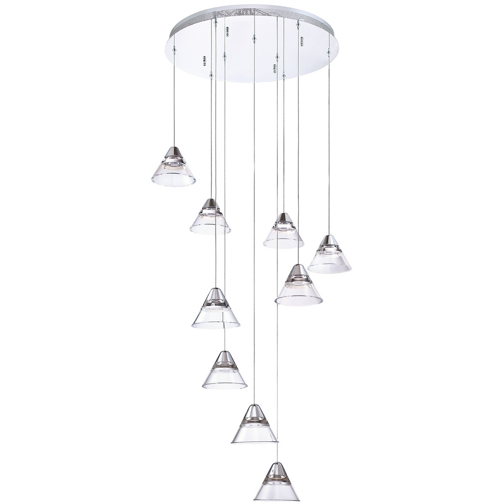 Geo LED 25.25 inch Chrome LED Pan Ceiling Light