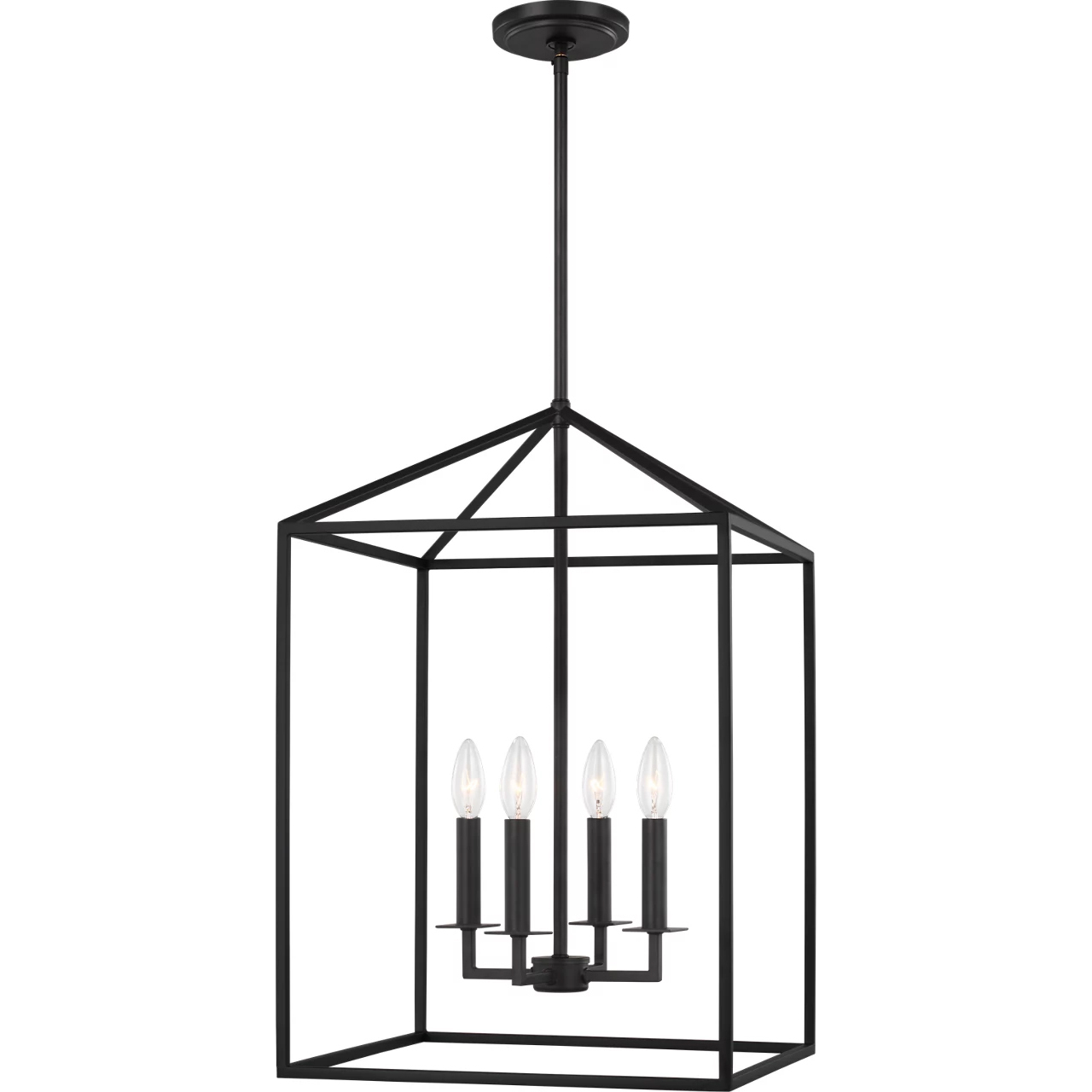 Perryton 4 Light 15.5 inch Midnight Black Foyer Pendant Ceiling Light, Medium