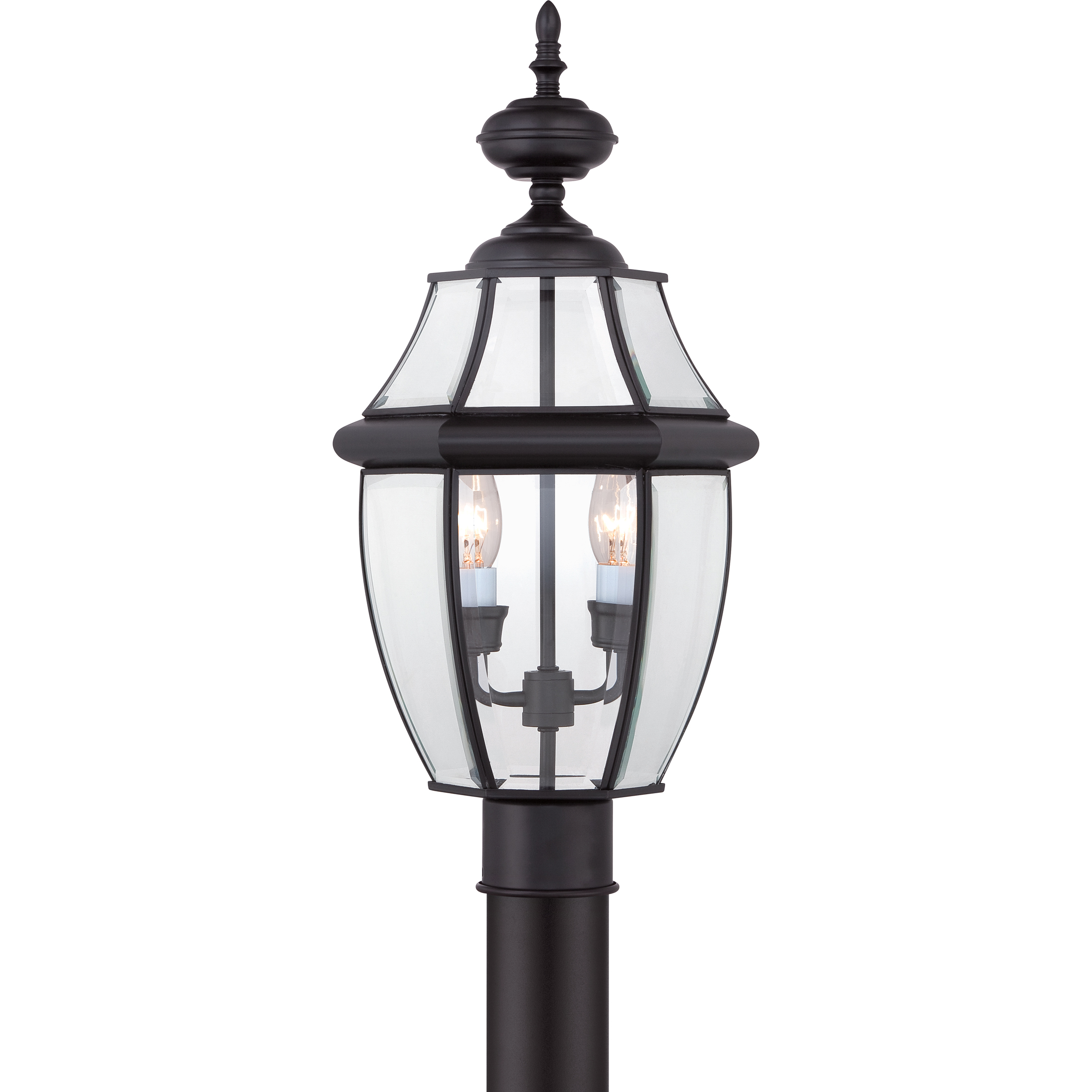 Quoizel Newbury 2 Light 21 inch Mystic Black Outdoor Post Lantern NY9042K - Open Box