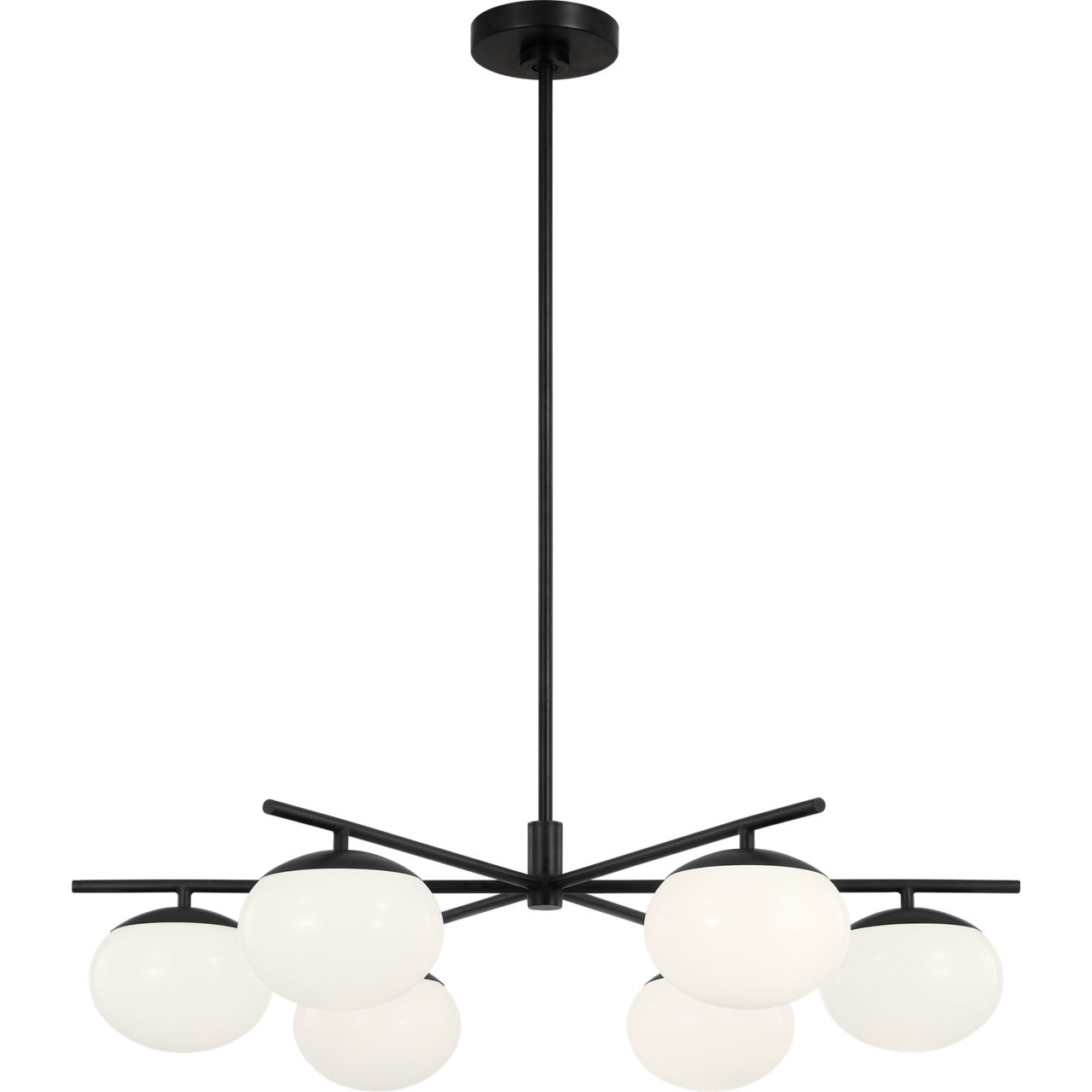 ED Ellen DeGeneres Lune 6 Light 33.63 inch Aged Iron Chandelier Ceiling Light