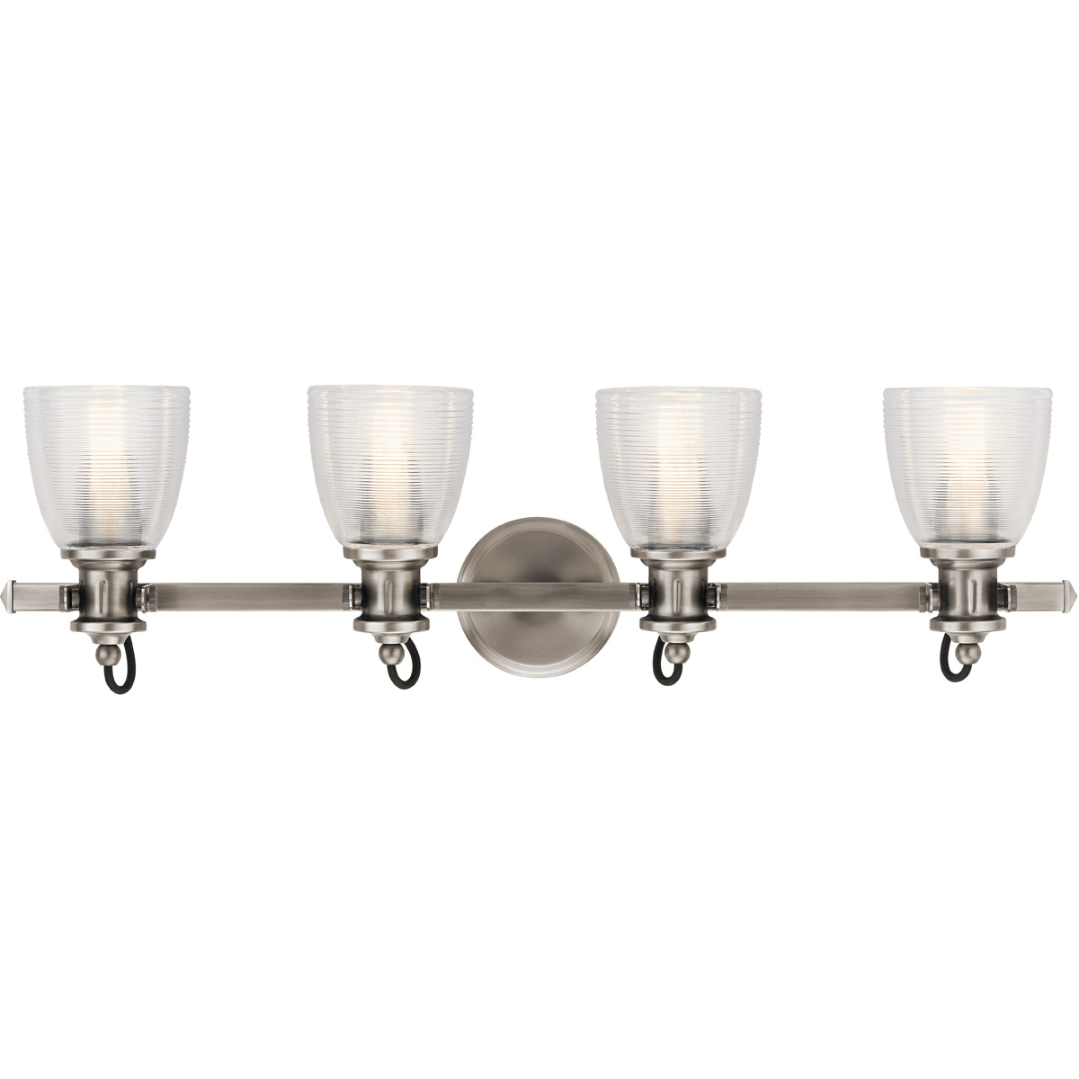 Flagship 4 Light 33 inch Classic Pewter Wall Mt Bath 4 Arm Wall Light