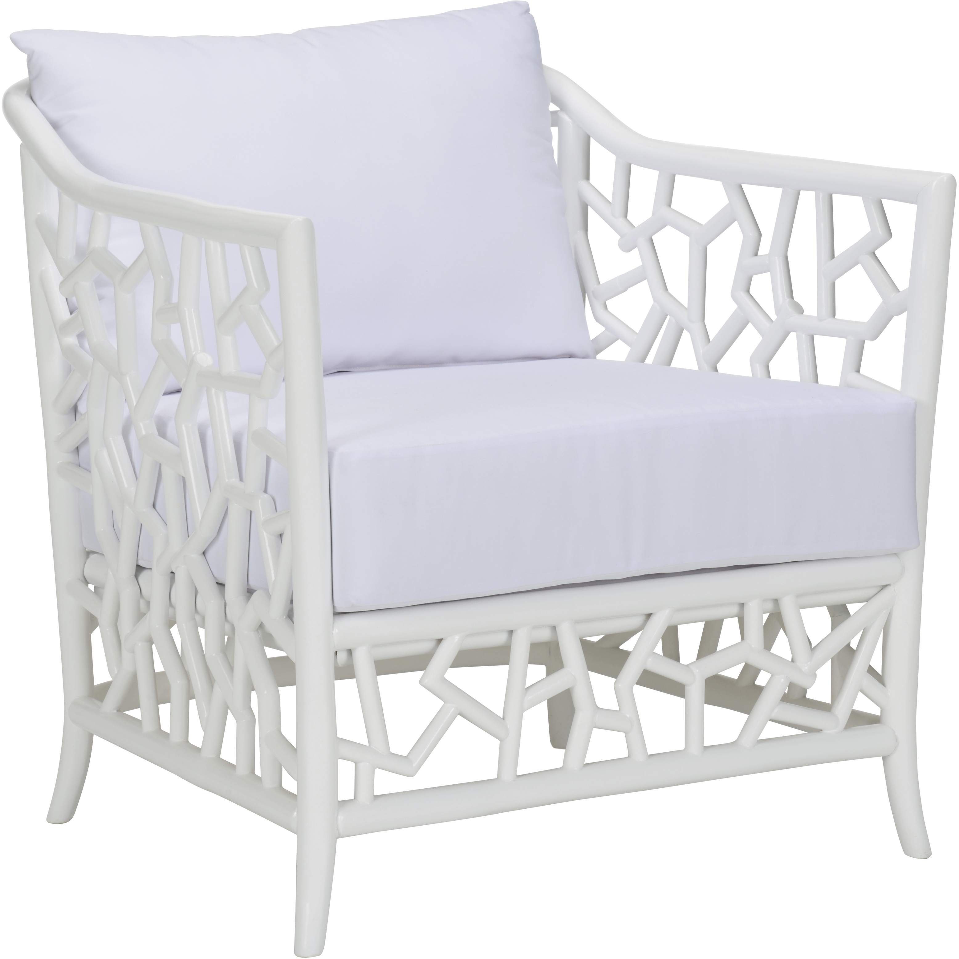 Catania White/Cream Lounge Chair