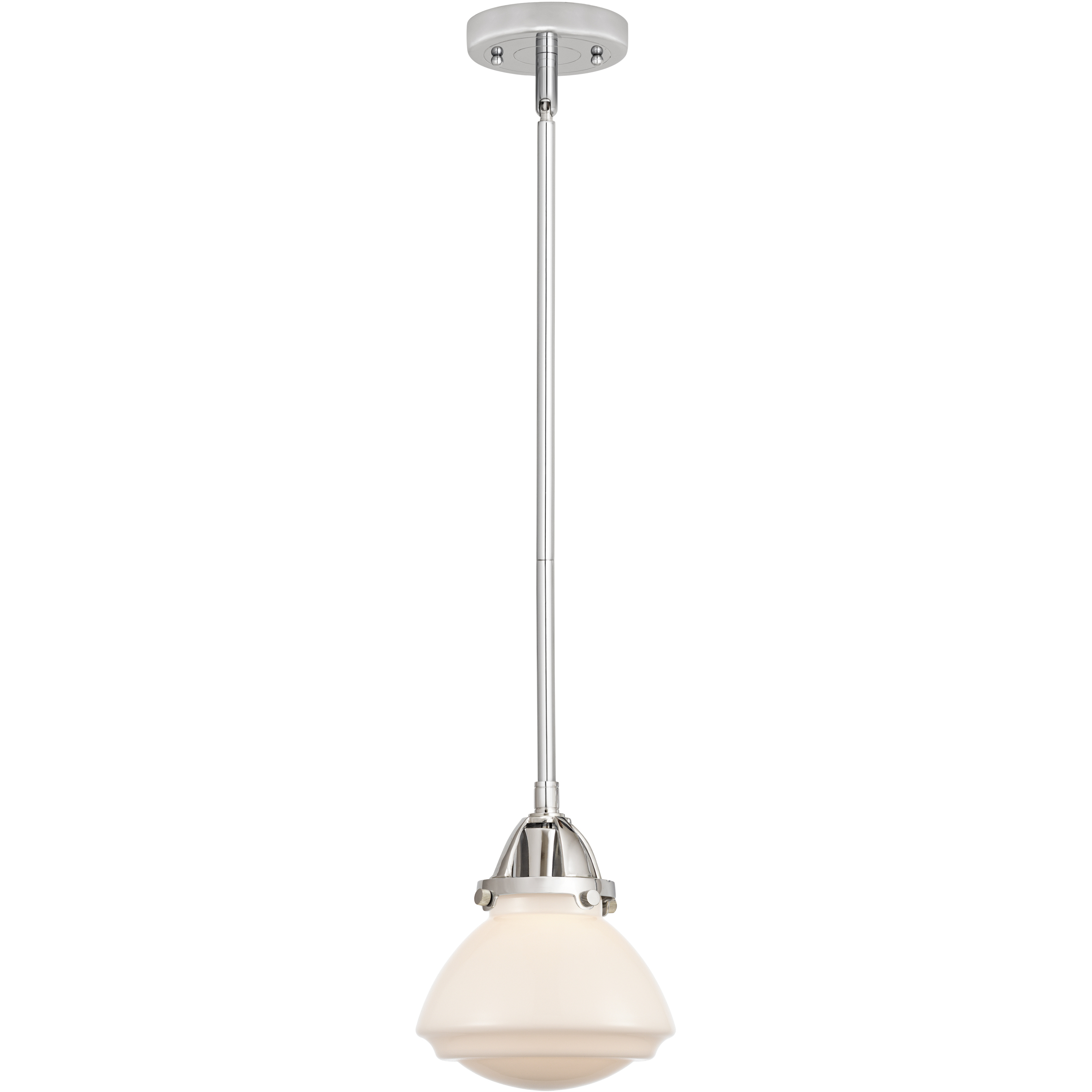 Nouveau 2 Olean LED 6.75 inch Polished Chrome Mini Pendant Ceiling Light in Matte White