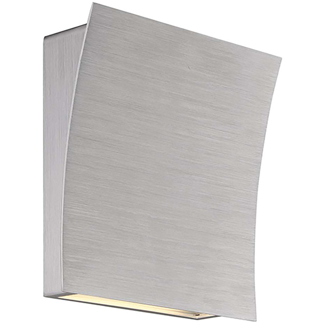 Slide LED 3.8 inch Brushed Aluminum ADA Wall Sconce Wall Light in 3500K