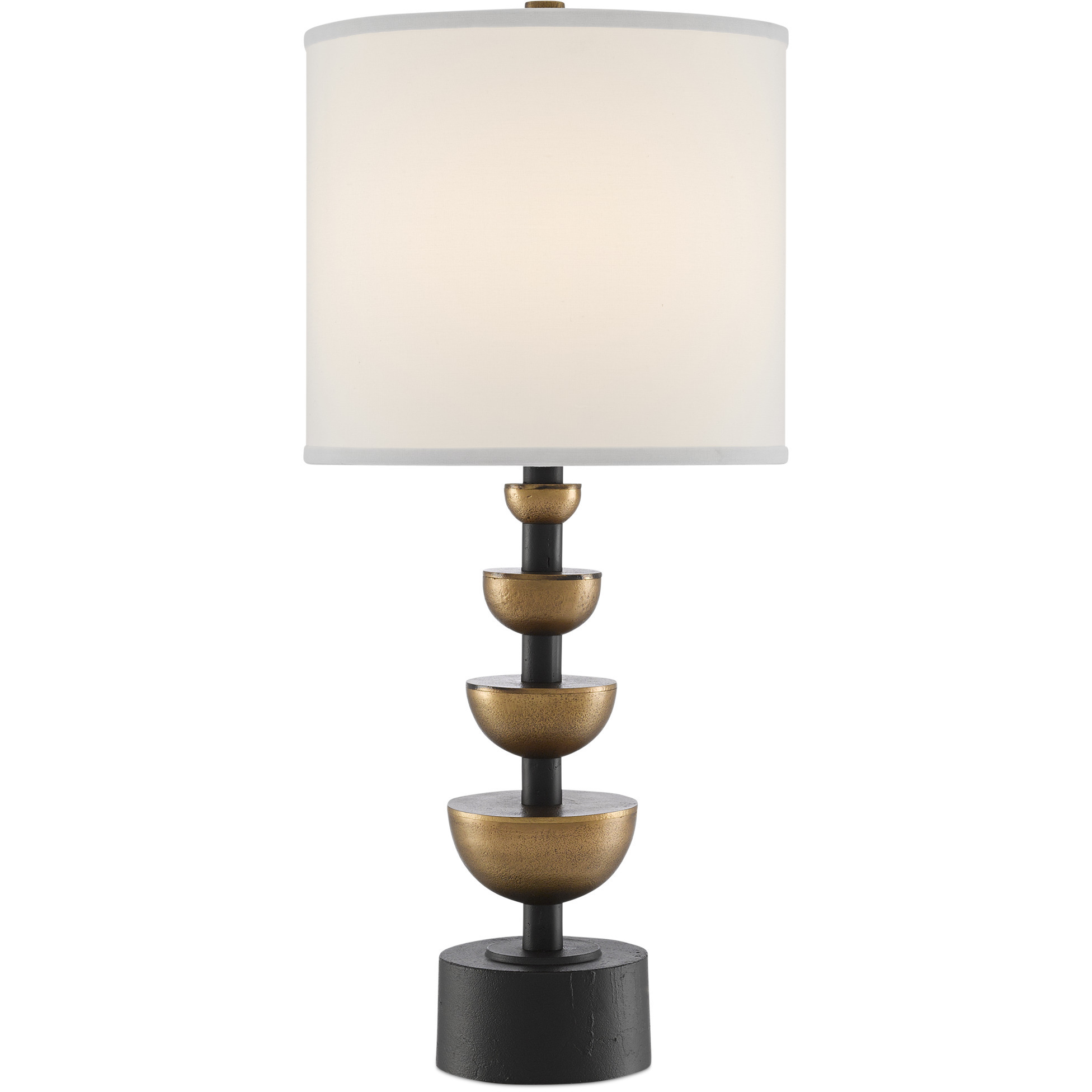 Chastain 28.75 inch 150 watt Antique Brass and Black Table Lamp Portable Light