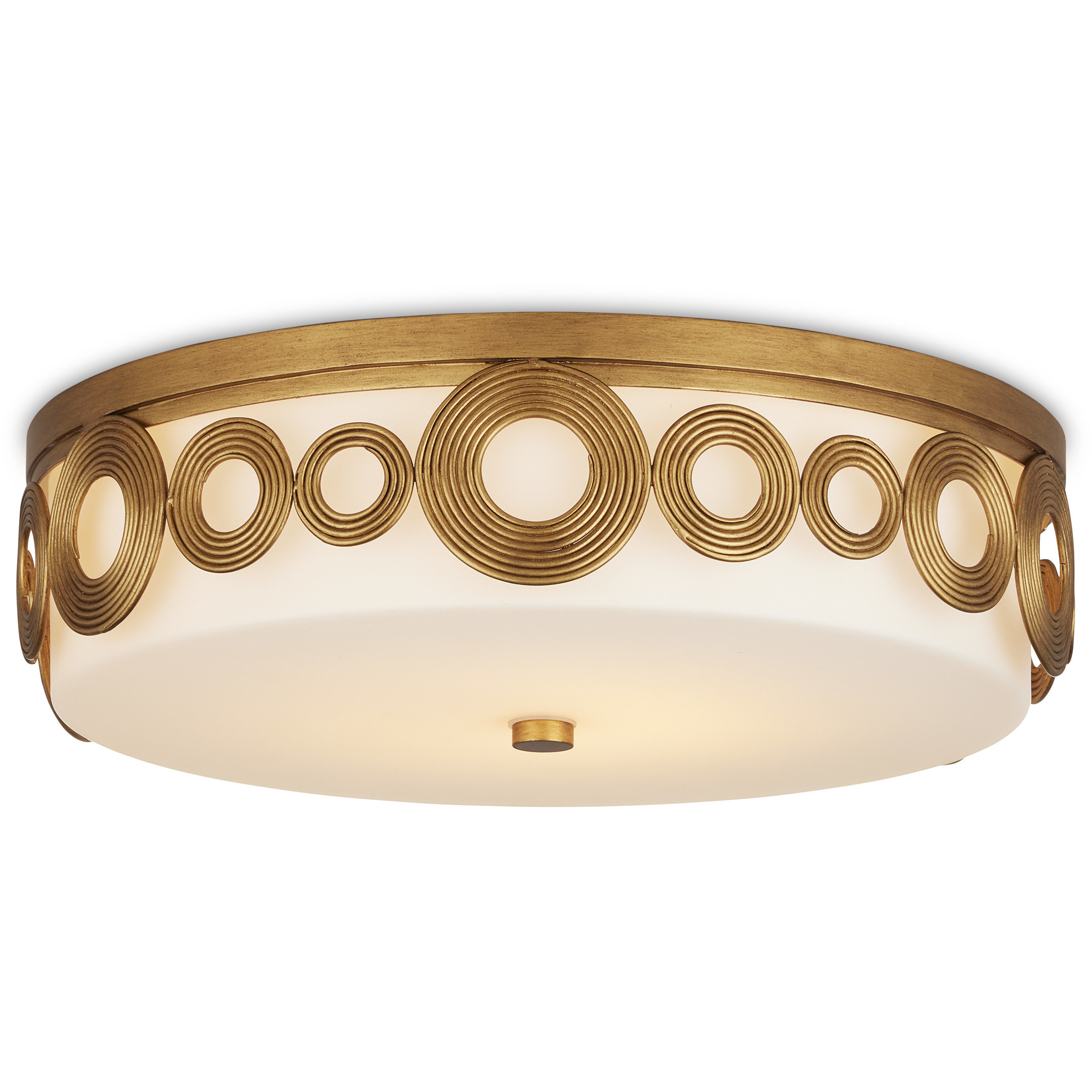 Gyges LED 18 inch Brass Flush Mount Ceiling Light