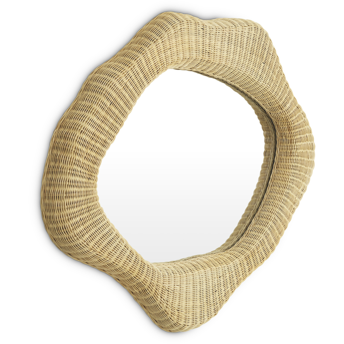 Bilbao 48.23 X 39.96 inch Natural Rattan Wall Mirror