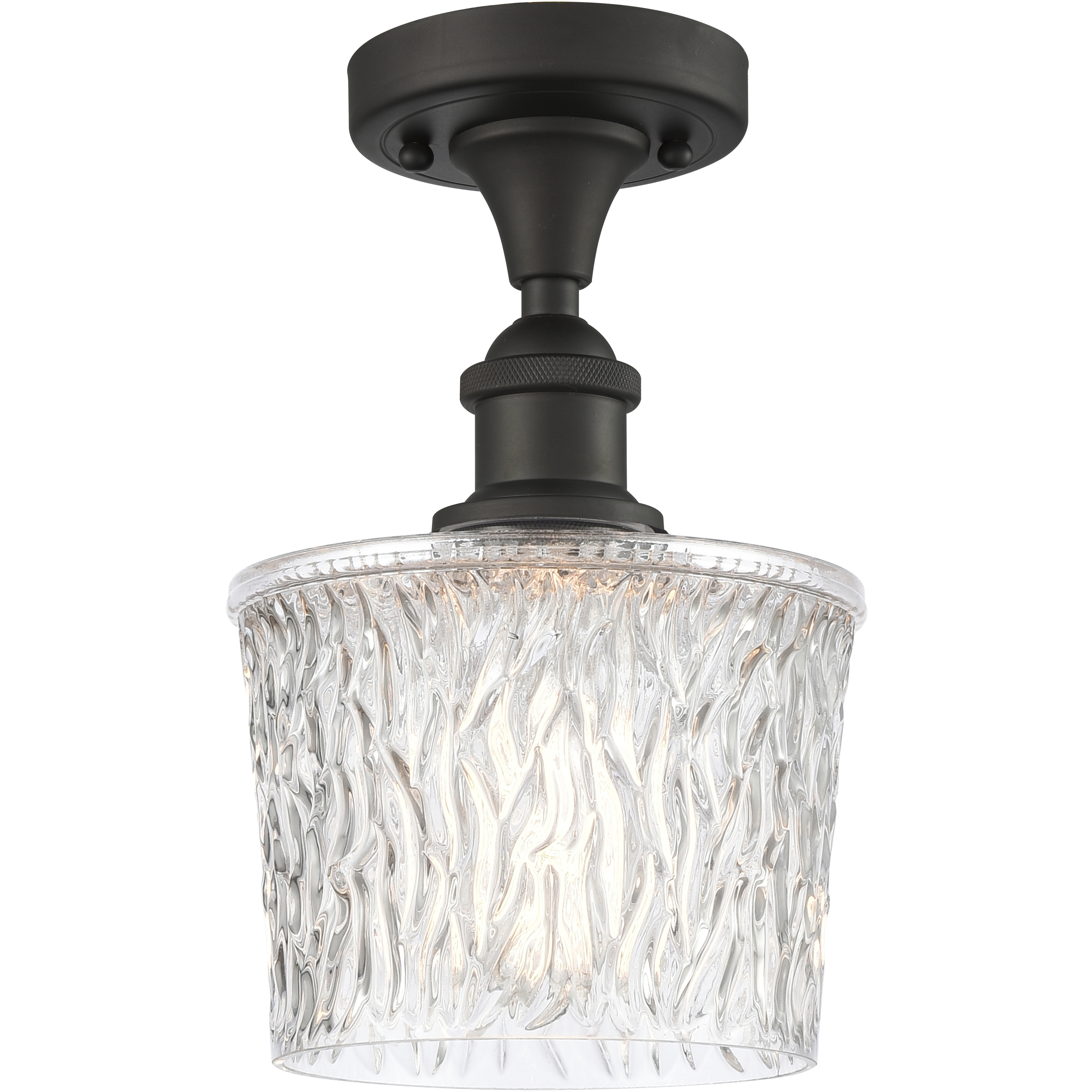 Edison Niagra 1 Light 6.5 inch Oil Rubbed Bronze Semi-Flush Mount Ceiling Light