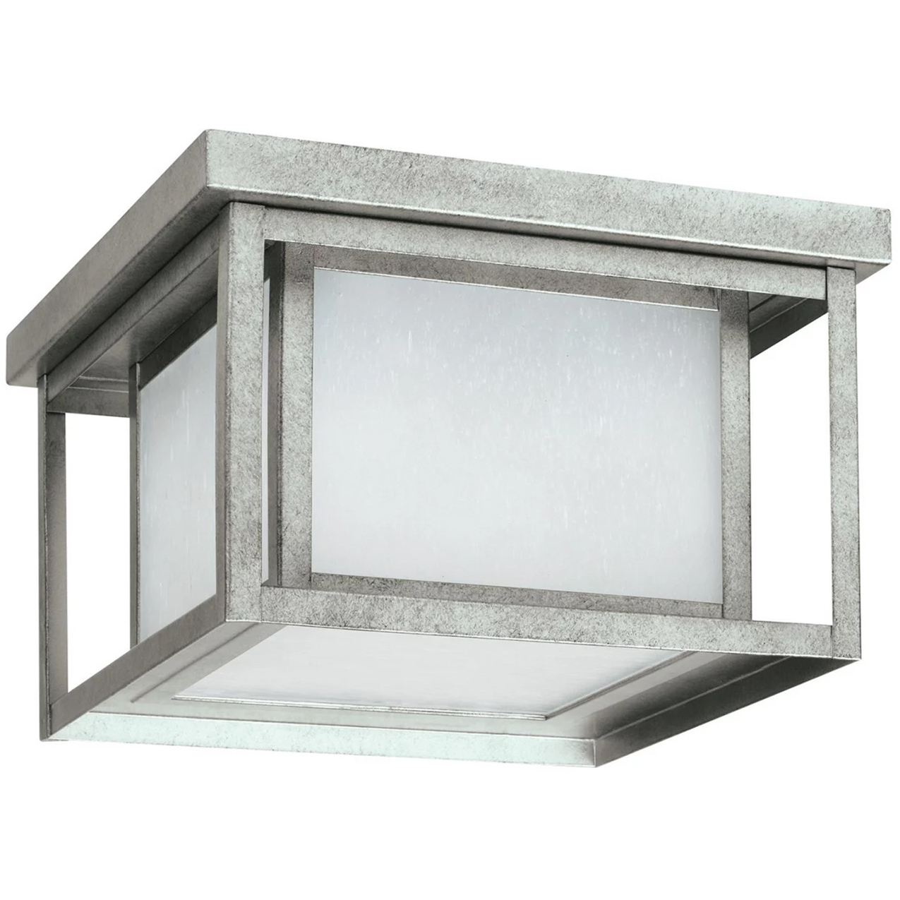Hunnington 2 Light 10 inch Weathered Pewter Outdoor Ceiling Flush Mount