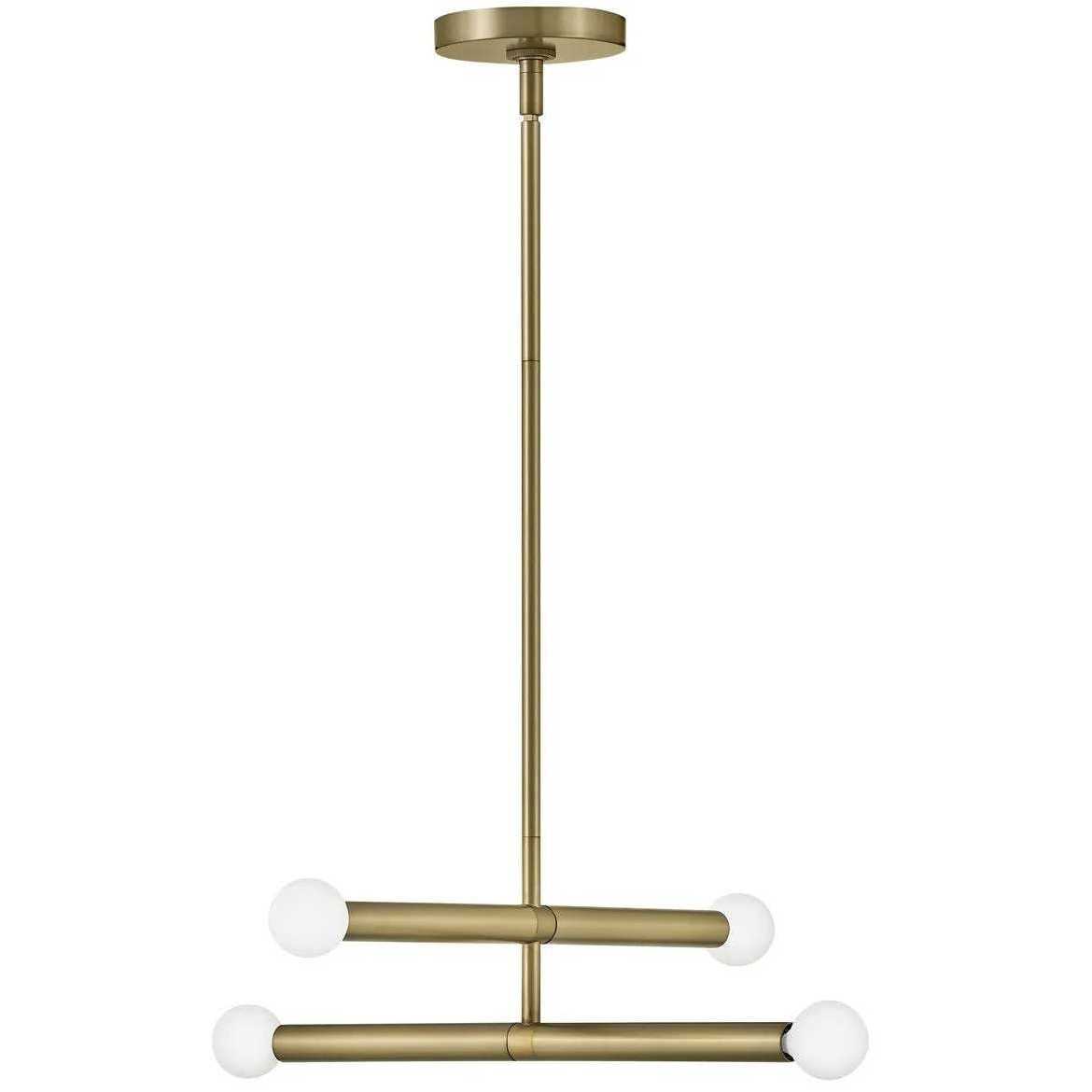 Millie LED 15.75 inch Lacquered Brass Pendant Ceiling Light, Semi-Flush Mount