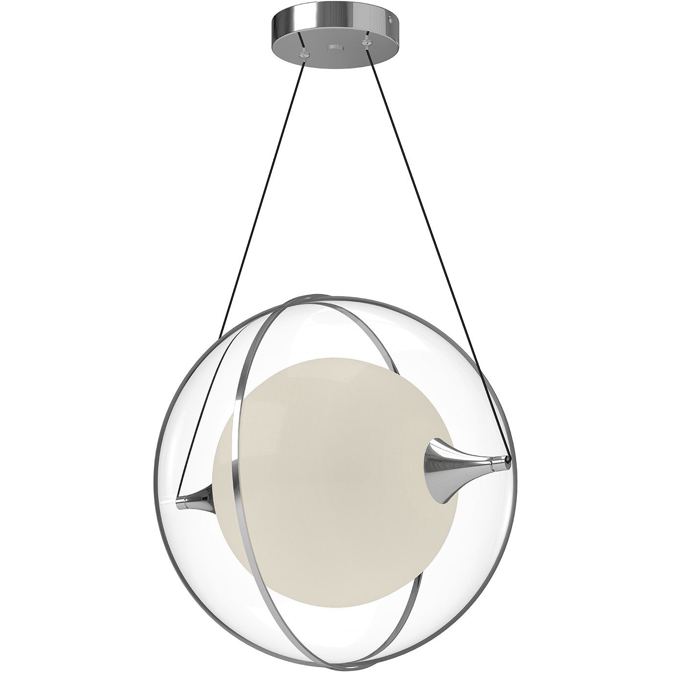 Aries LED 16 inch Chrome Pendant Ceiling Light