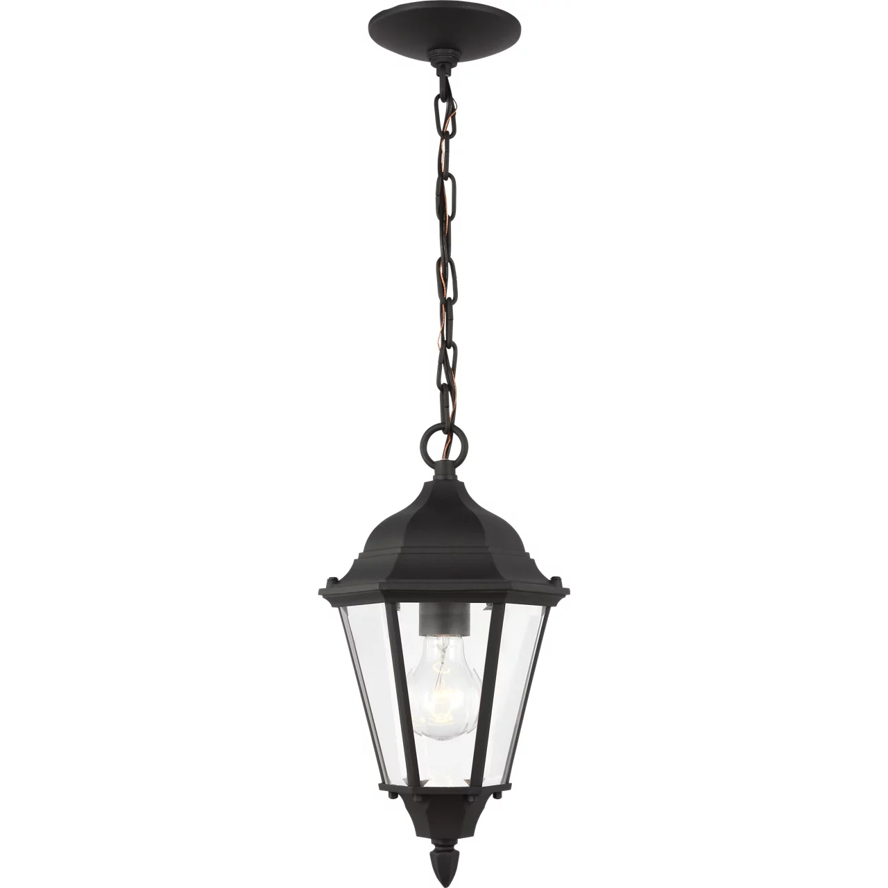 Bakersville 1 Light 7.88 inch Black Outdoor Pendant