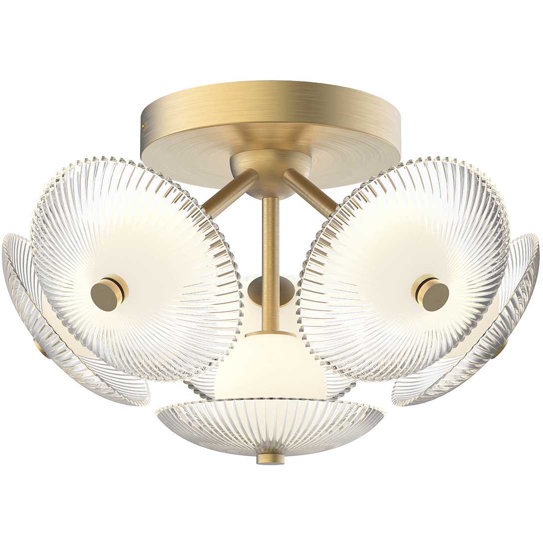 Alora Mood Hera 15.88 inch Matte Black Flush Mount Ceiling Light