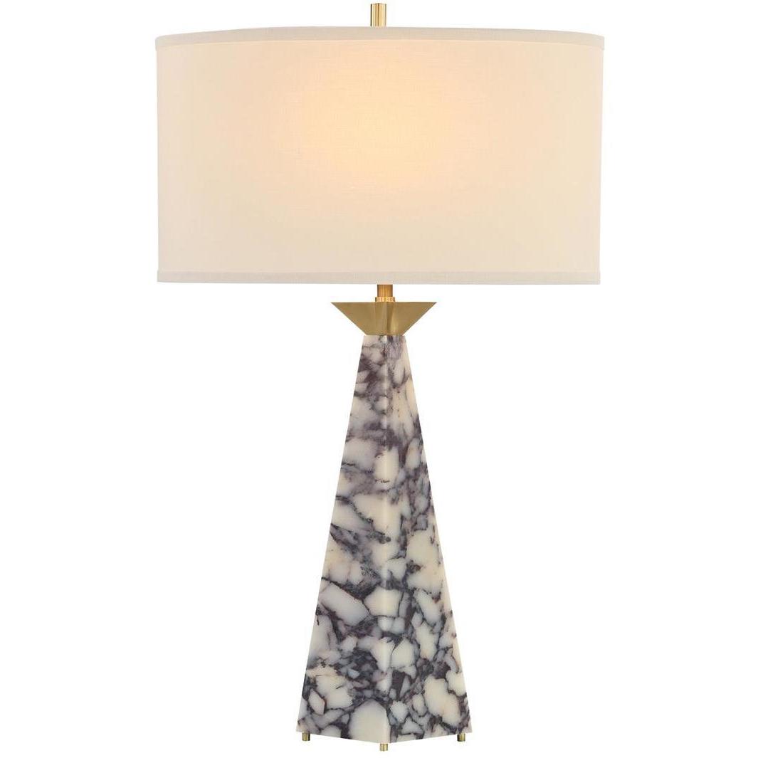 Stone Obelisk 33.5 inch White Table Lamp Portable Light
