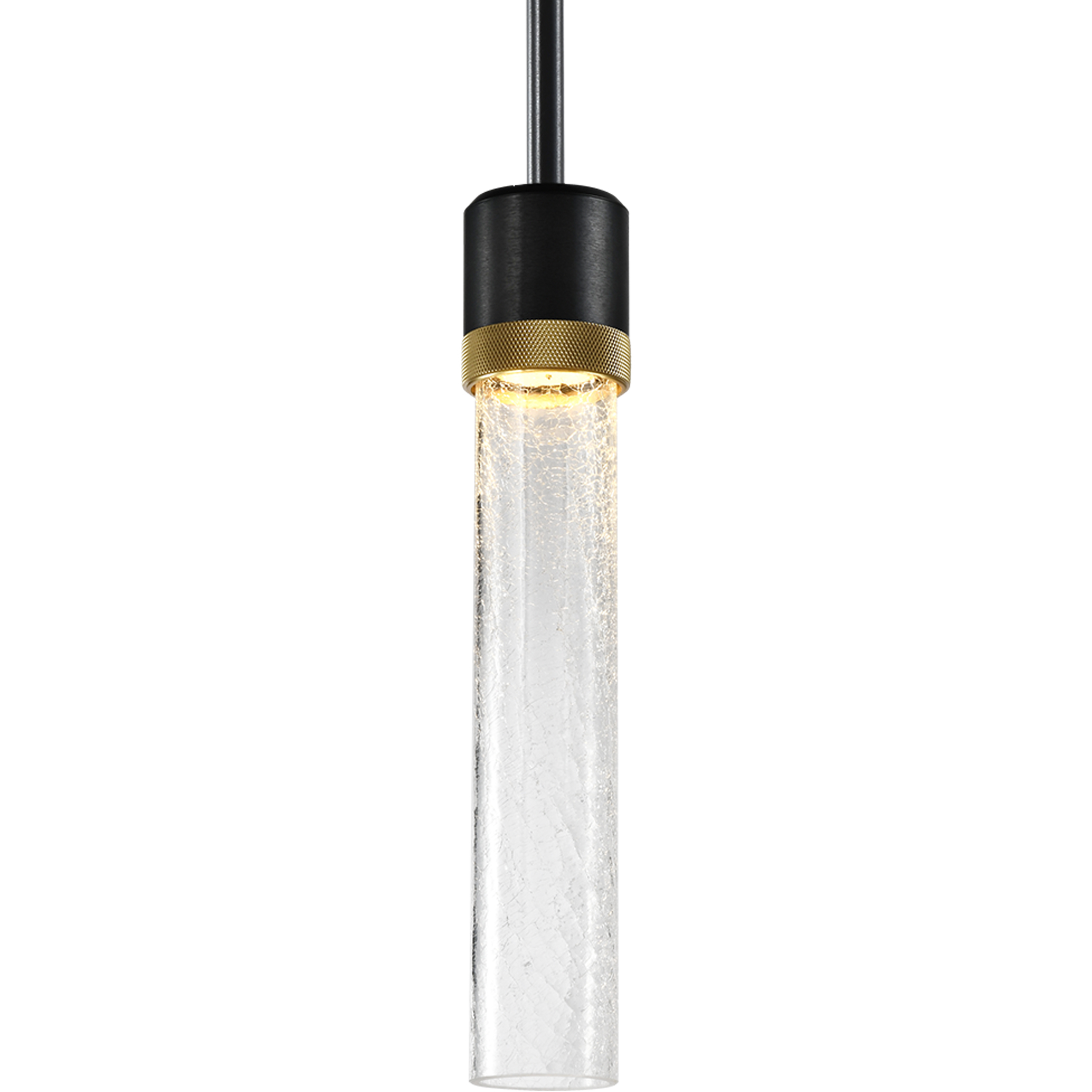 Zigrina 1 Light 5.13 inch Satin Brushed Black with Aged Brass Pendant Ceiling Light