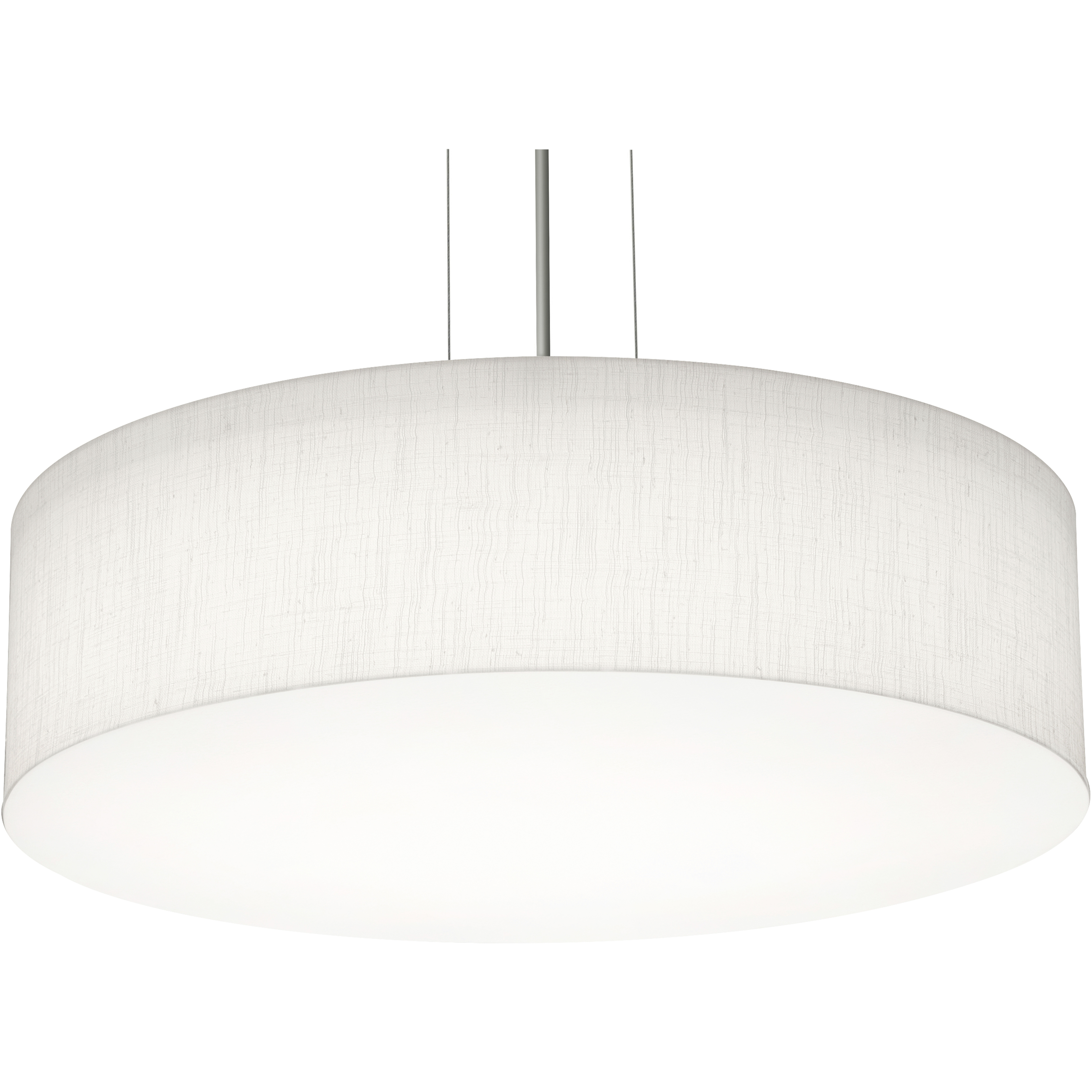 Anton 3 Light 19.25 inch Satin Nickel Pendant Ceiling Light in Linen White