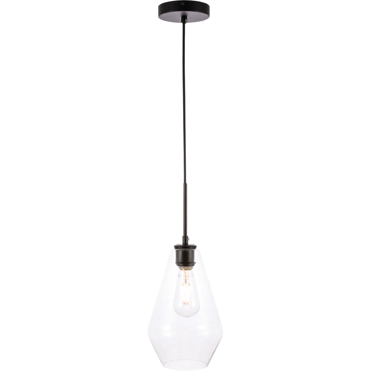 Rochester 1 Light 7.1 inch Black Pendant Ceiling Light