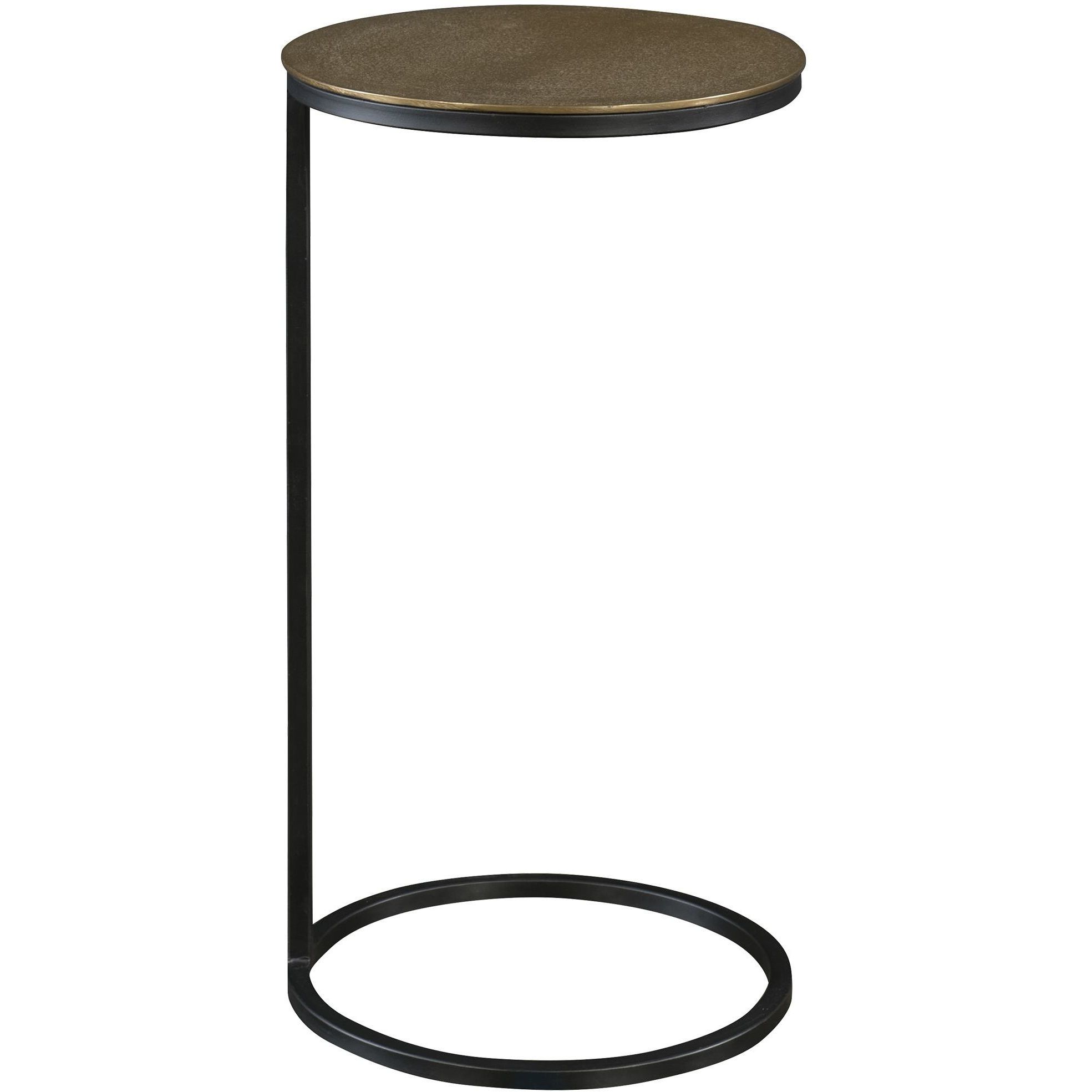 Brunei 24 X 13 inch Aged Black and Antique Gold Accent Table