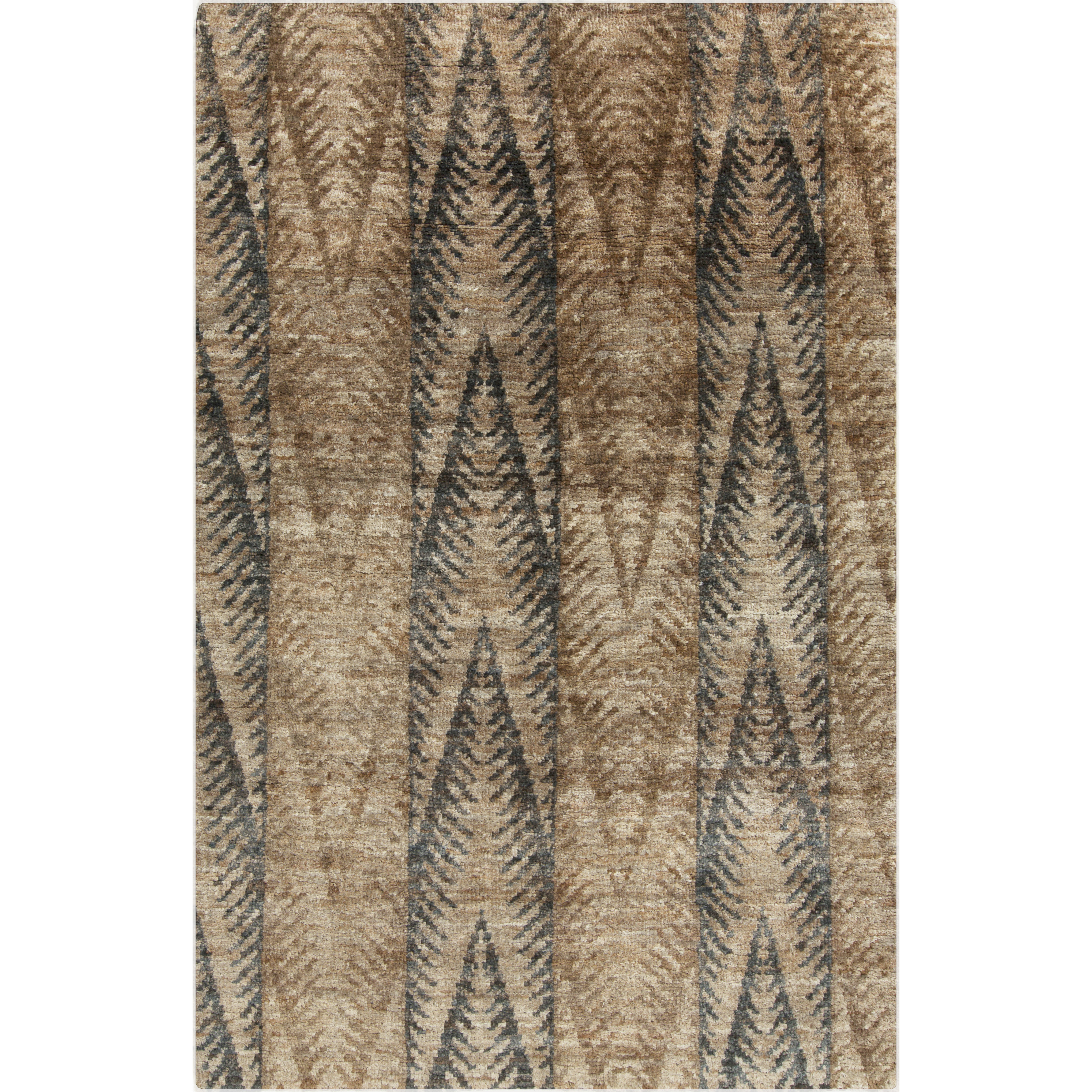 Scarborough 36 X 24 inch Dark Brown, Navy, Camel, Tan Rug